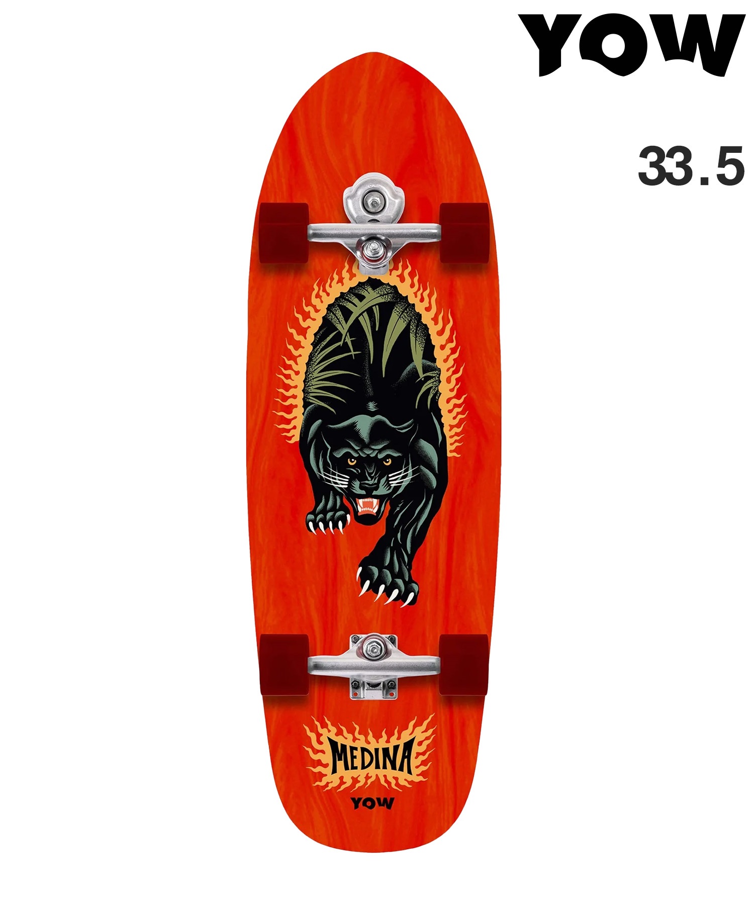 YOW ヤウ ロング スケートボード コンプリート 33.5inch MEDINA