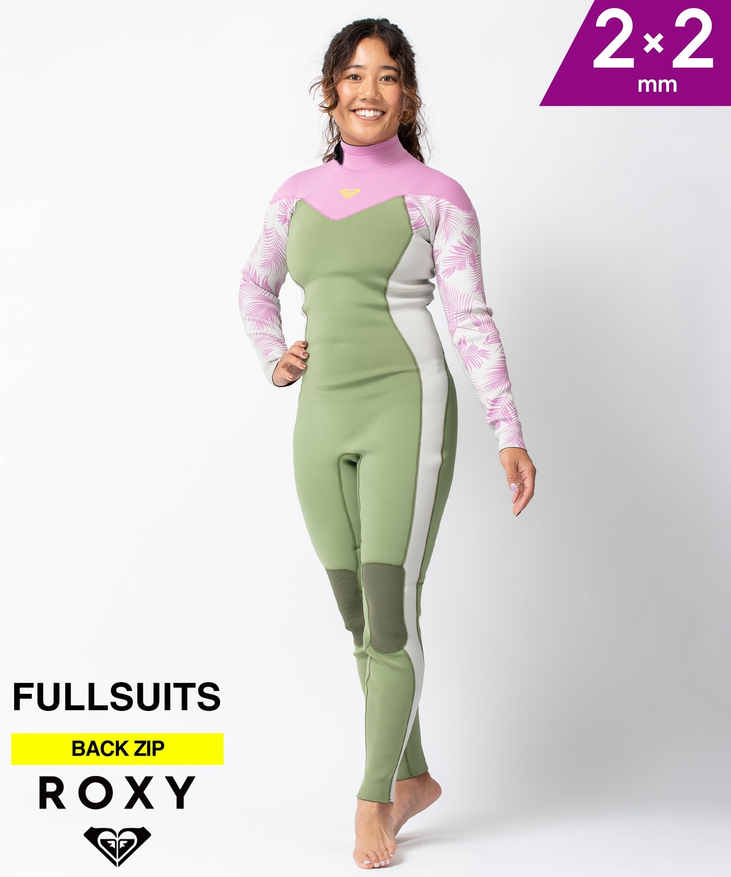 ROXY ロキシー フロントジップ ライズ RWT241704 ウェットスーツ