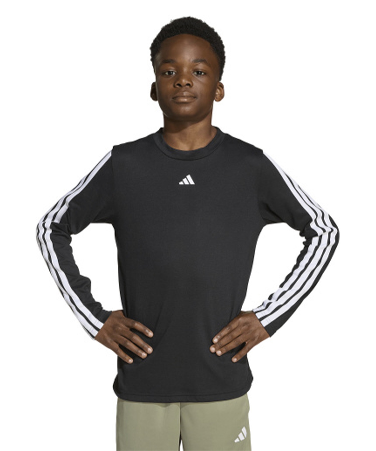 adidas アディダス 長袖 Tシャツ ロンT キッズ ジュニア 吸汗速乾 通気