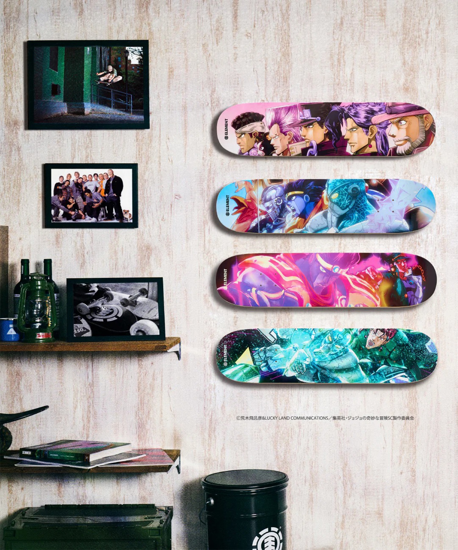 ELEMENT エレメント スケートボード デッキ JOJO コラボ 8inch JOTARO