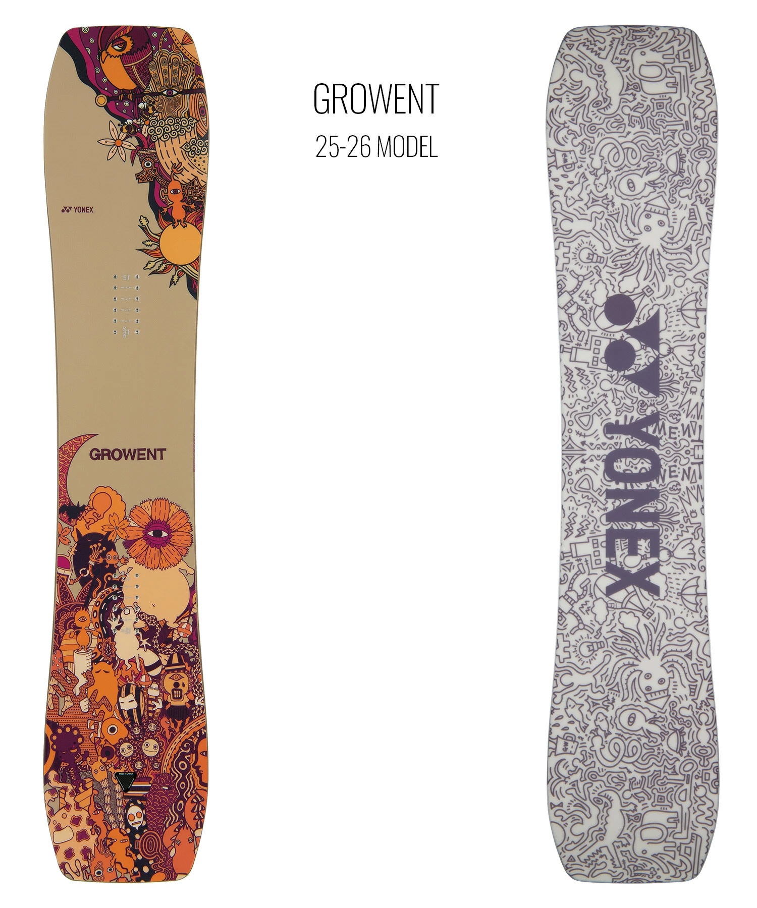 YONEX ヨネックス グローウェント スノーボード 板 メンズ 25-26 MM