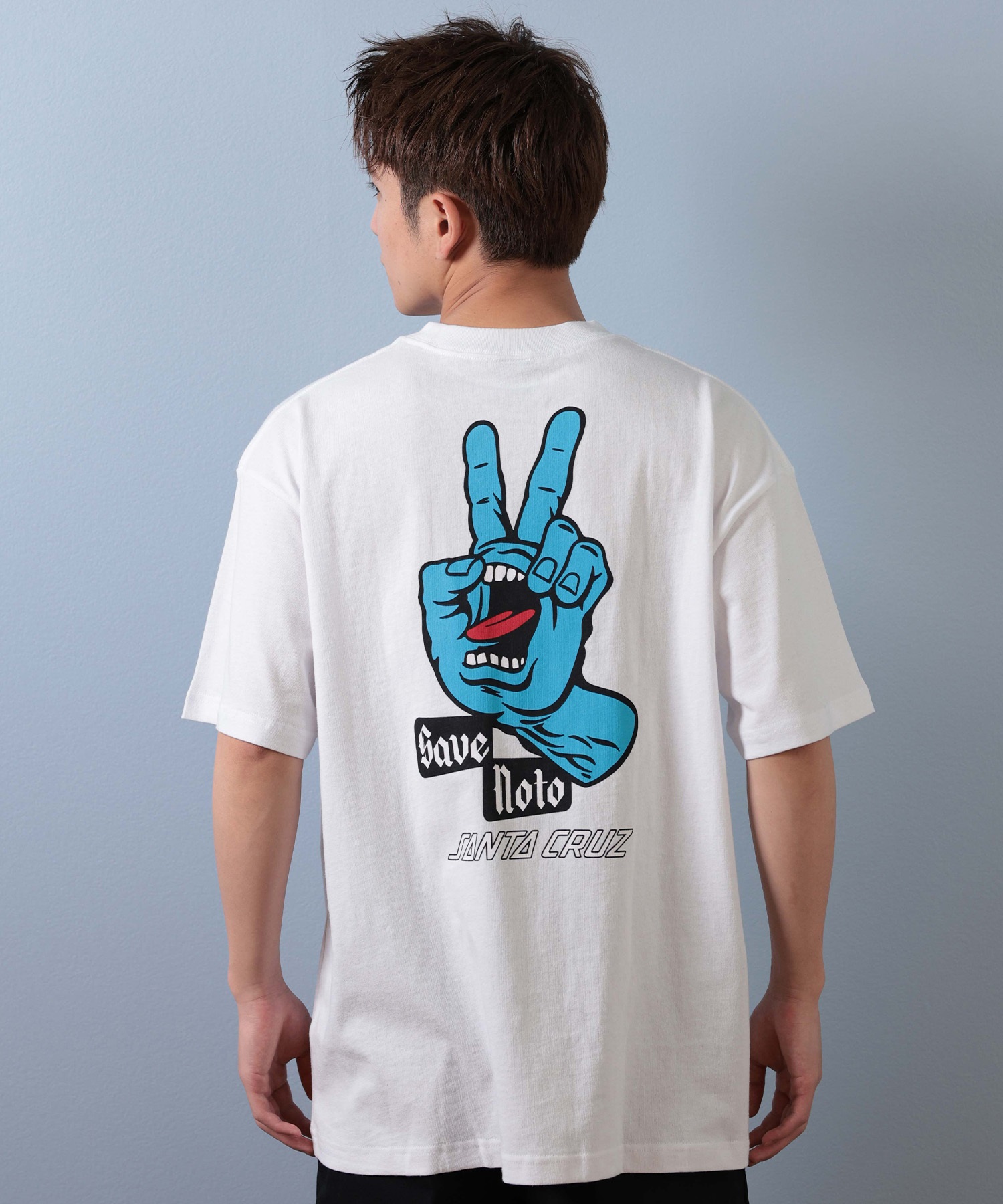 SANTA CRUZ サンタクルーズ 半袖 Tシャツ メンズ バックプリント PEACE