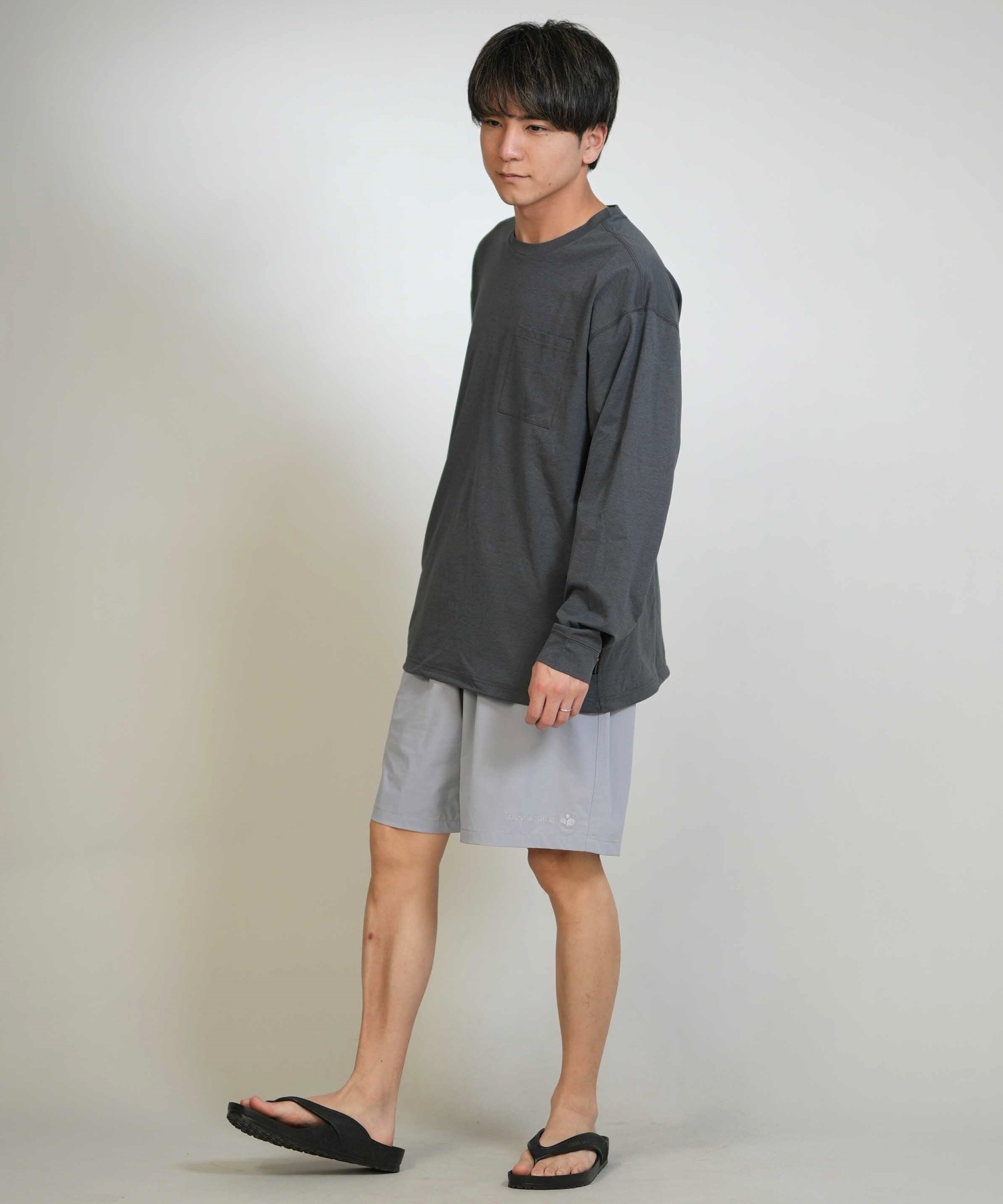 THREE WEATHER スリーウェザー ラッシュガード 長袖 メンズ ポケットT