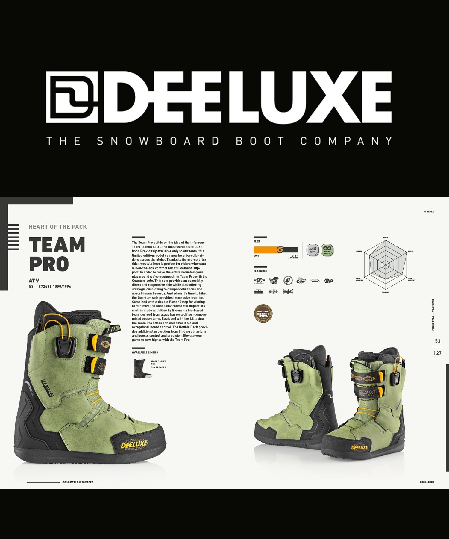 DEELUXE ディーラックス TEAM PRO S3 スノーボード ブーツ ユニ