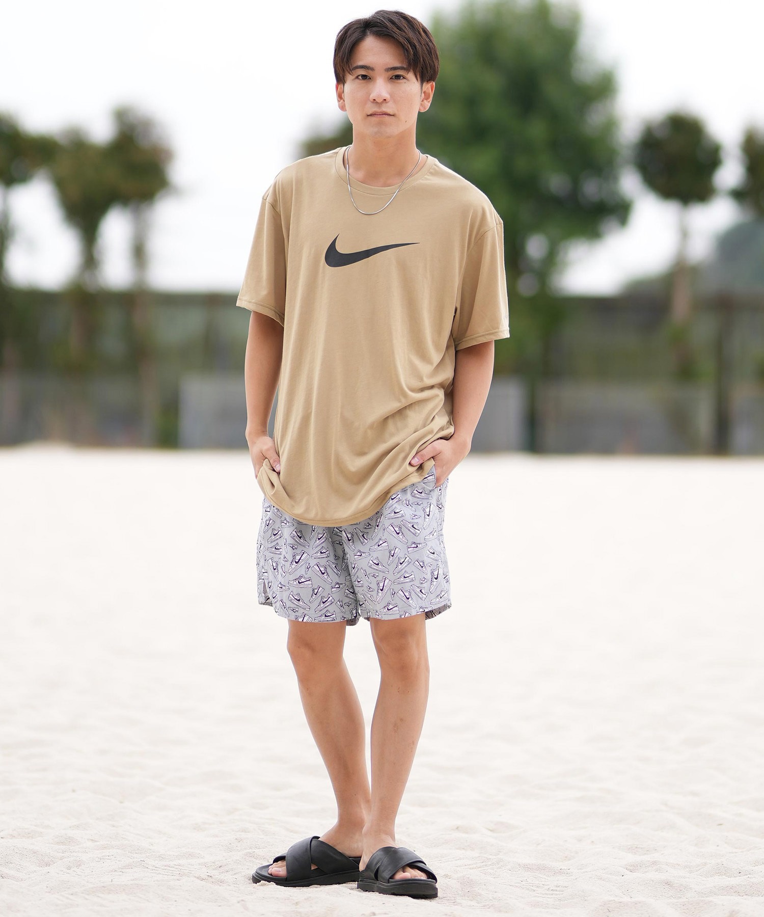 NIKE ナイキ 水着 ラッシュガード 半袖 Tシャツ メンズ 水陸両用 UV