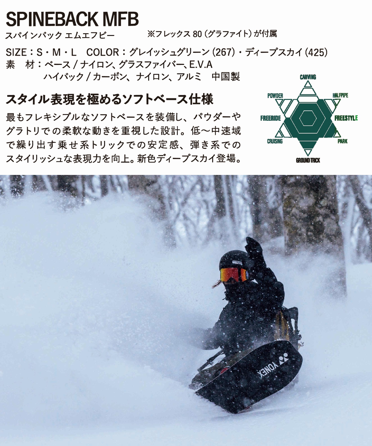 YONEX ヨネックス SPINE BACK MFB スノーボード バインディング