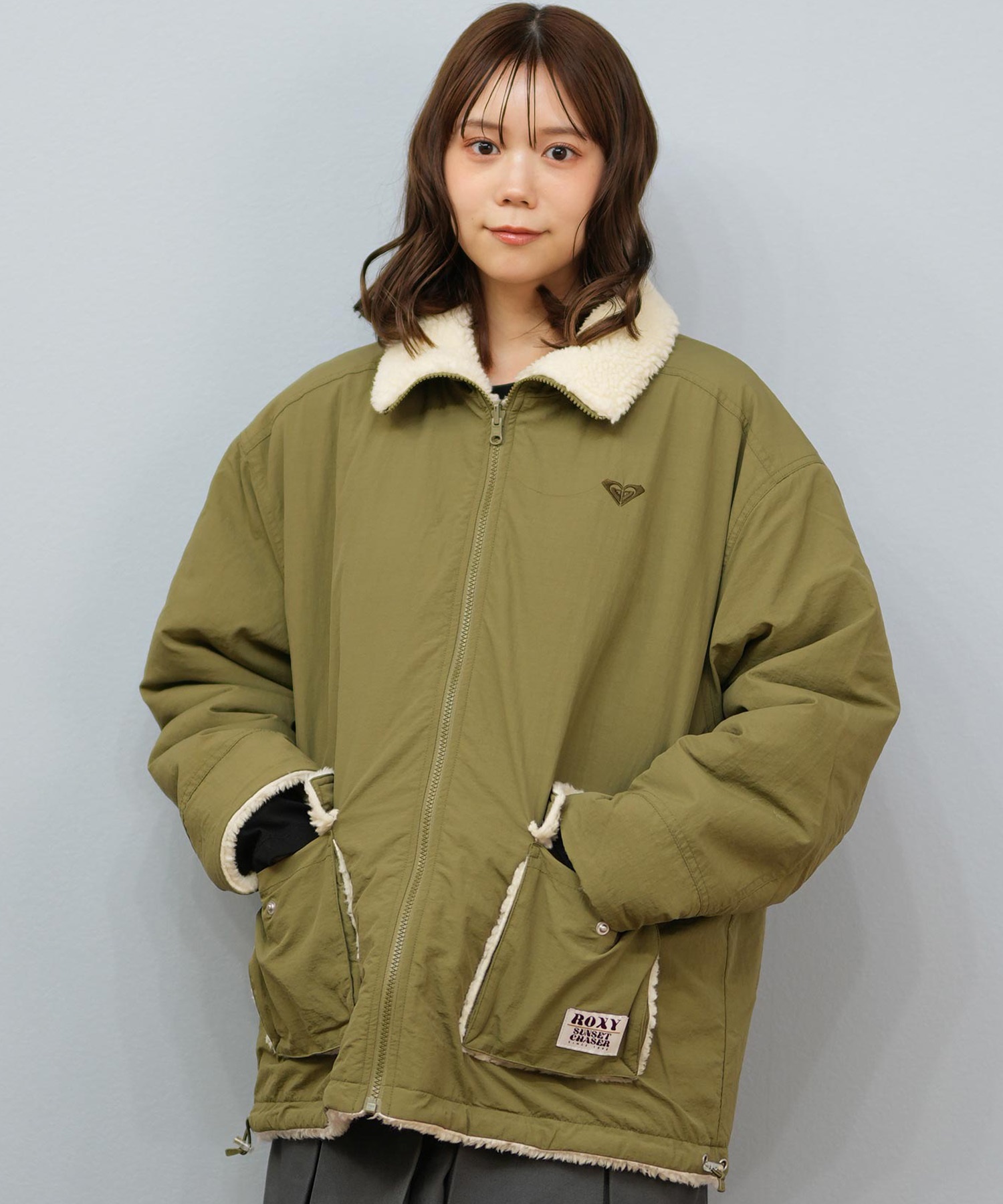 ROXY ロキシー ジャケット レディース ボア リバーシブル シンプル