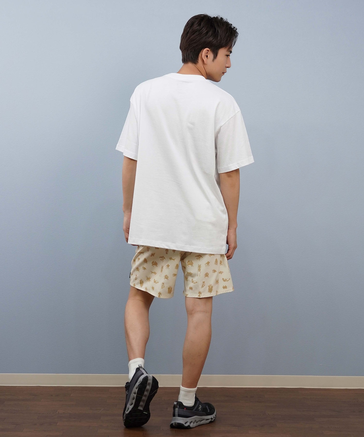 LOST ロスト 半袖 Tシャツ メンズ フロントプリント サメ L25S-2111