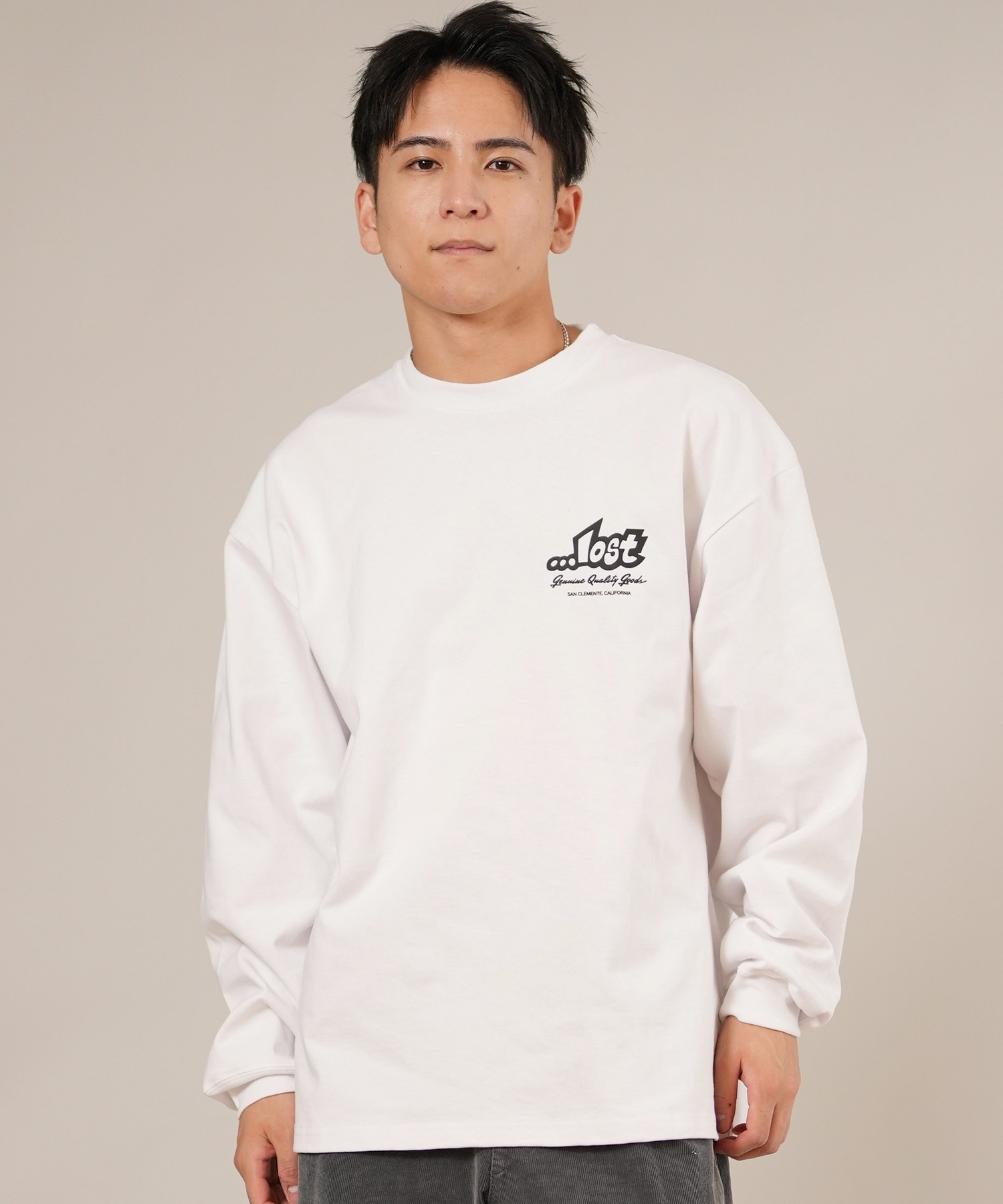 LOST ロスト 長袖 Tシャツ ロンT メンズ バックプリント ペイズリー柄