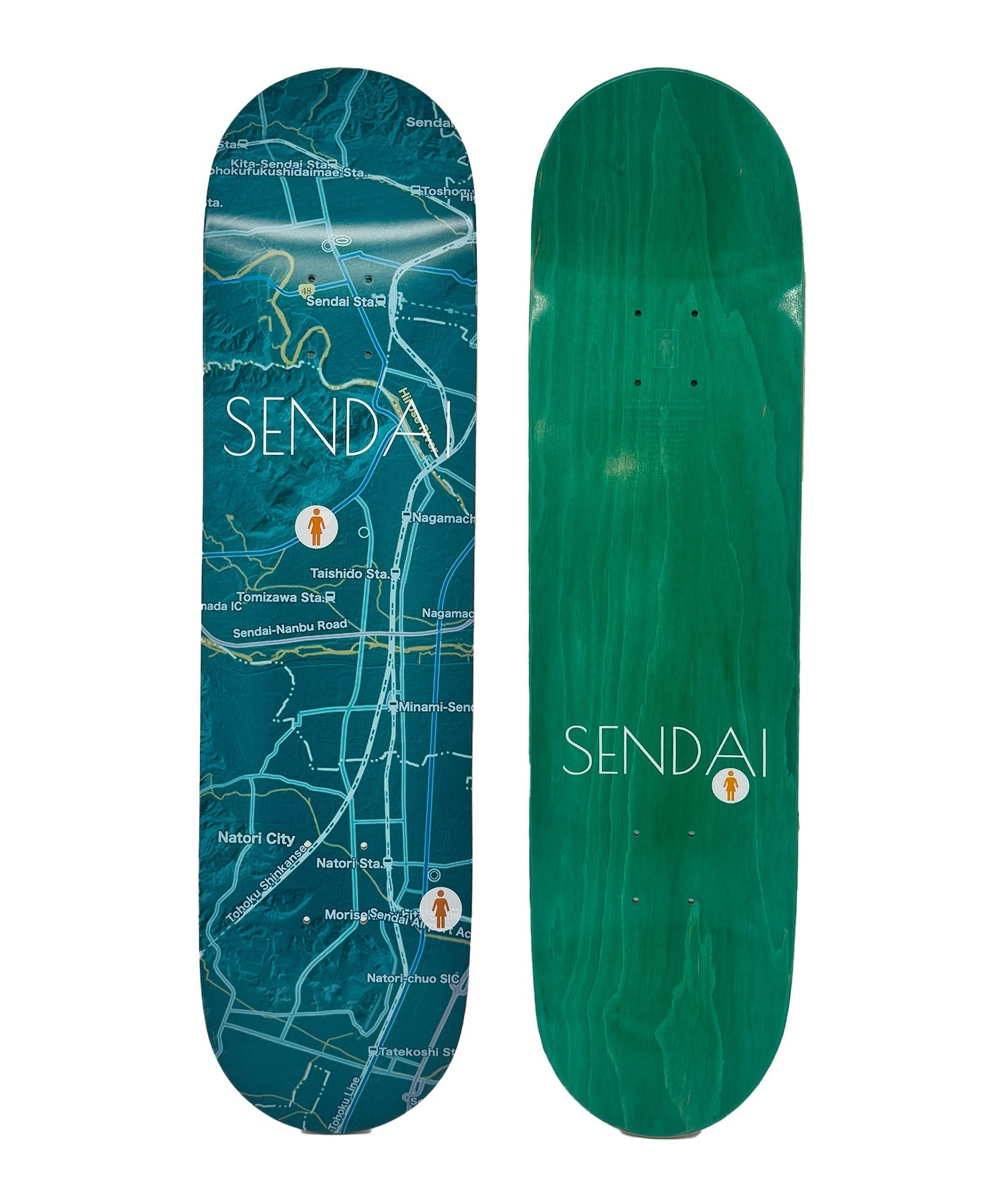 GIRL ガール スケートボード デッキ 8.0 inch MR MAPS SERIES ムラサキ