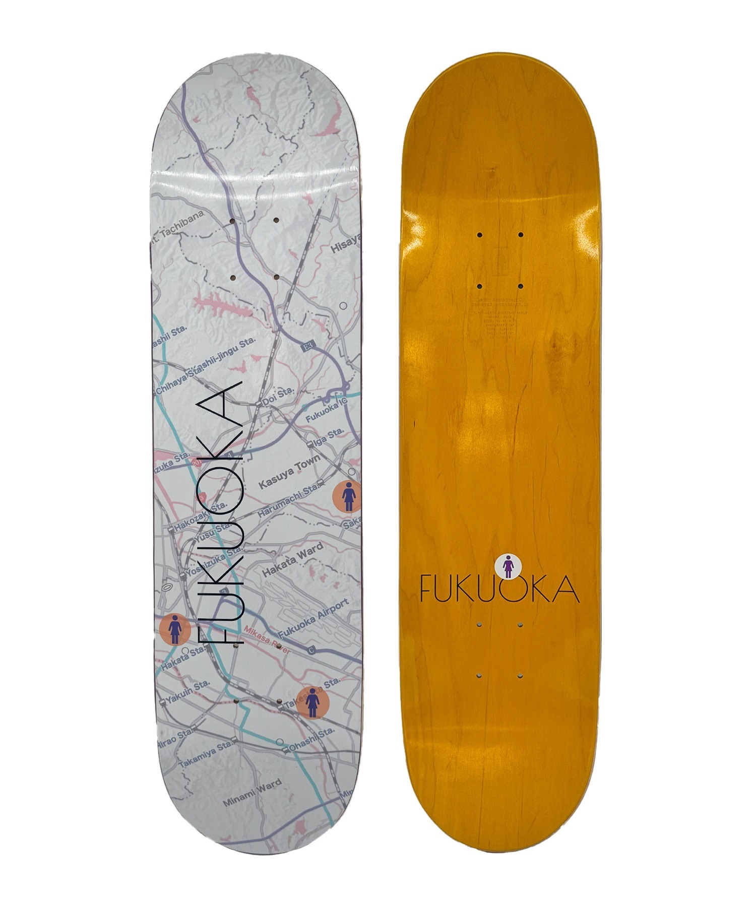 GIRL ガール スケートボード デッキ 8.0 inch MR MAPS SERIES ムラサキ