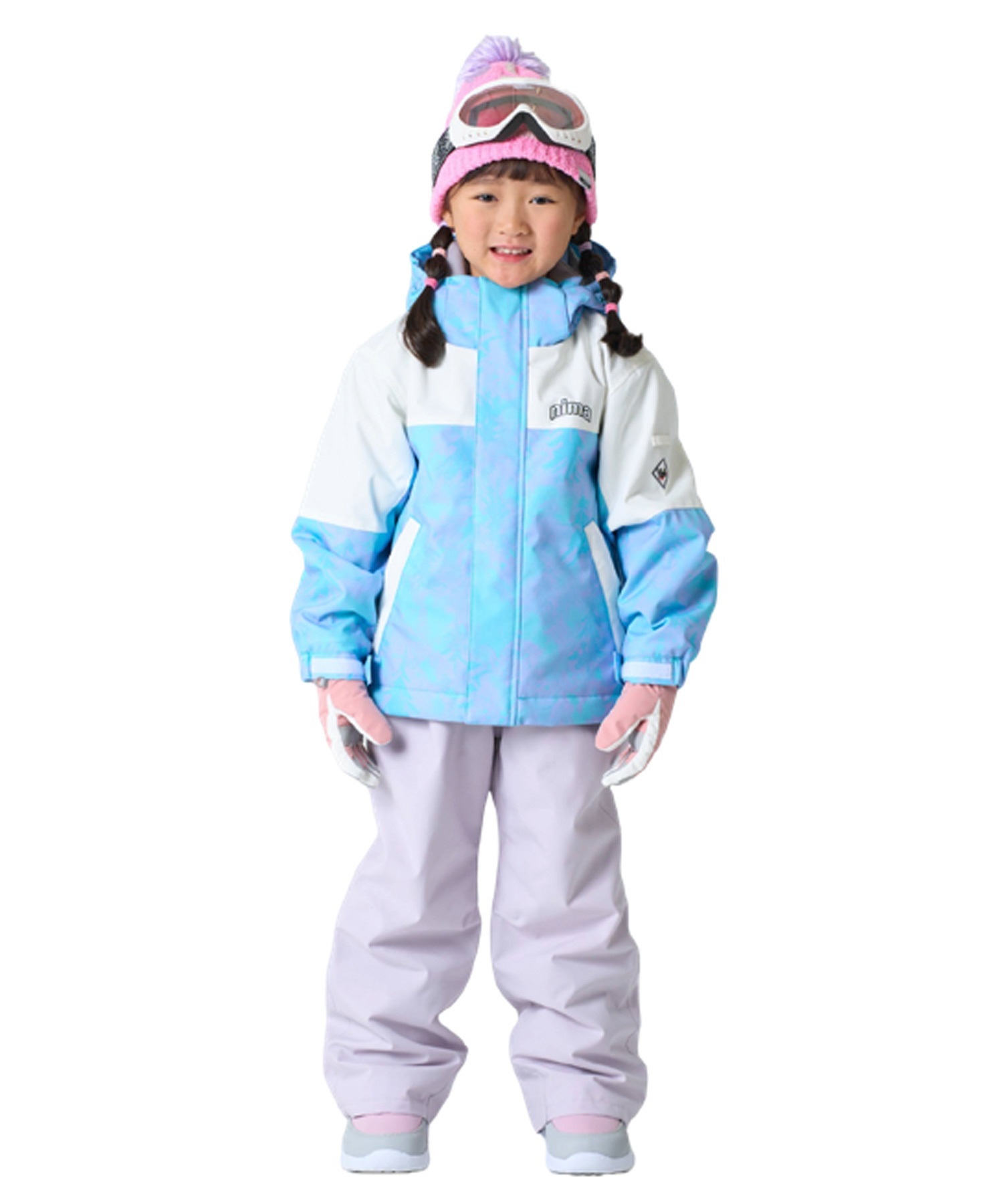 NIMA ニーマ JR-1651 スノーボード ウェア 上下セット キッズ ムラサキ