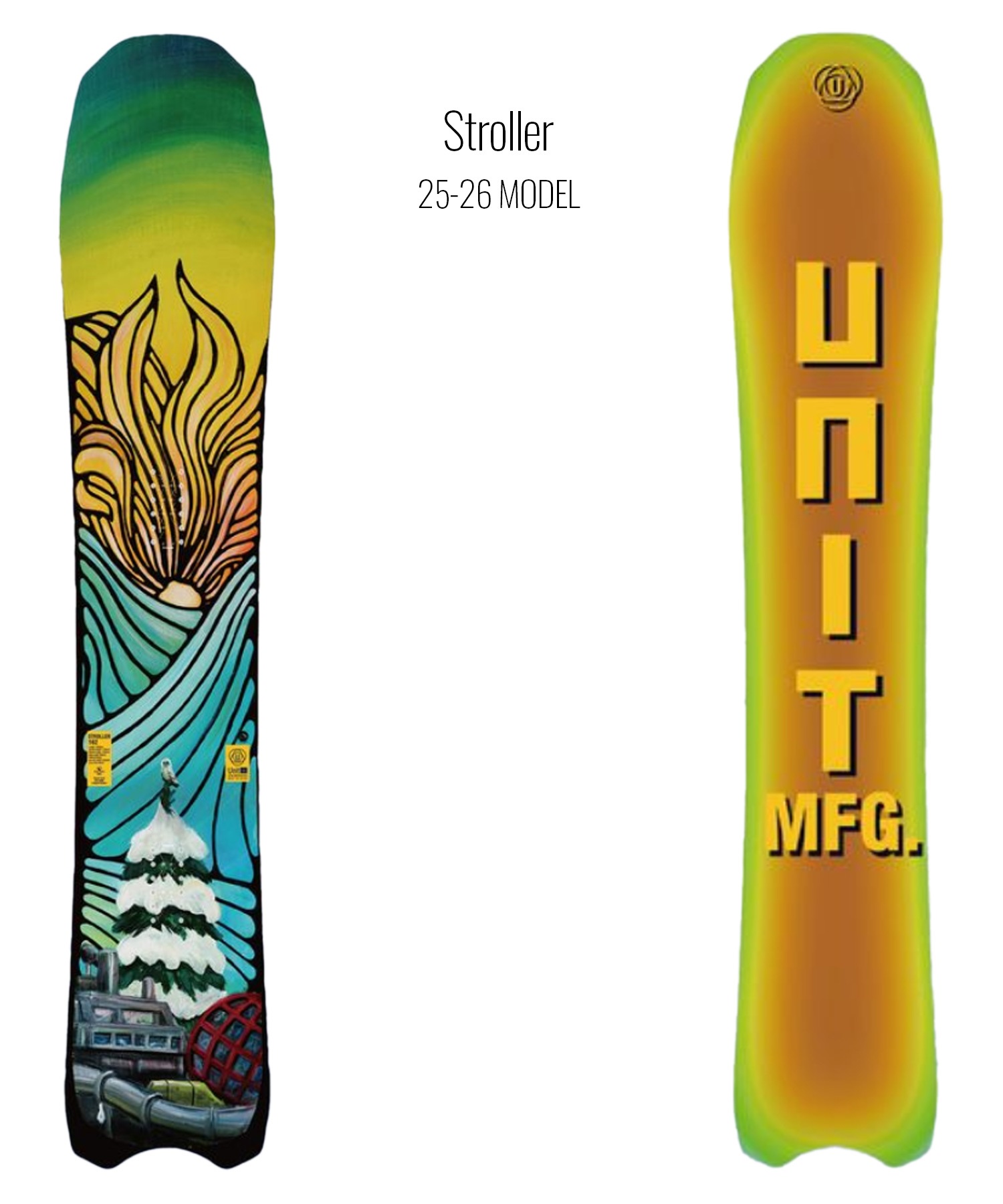 UNIT MFG ユニット ストローラー スノーボード 板 メンズ 25-26 MM D18