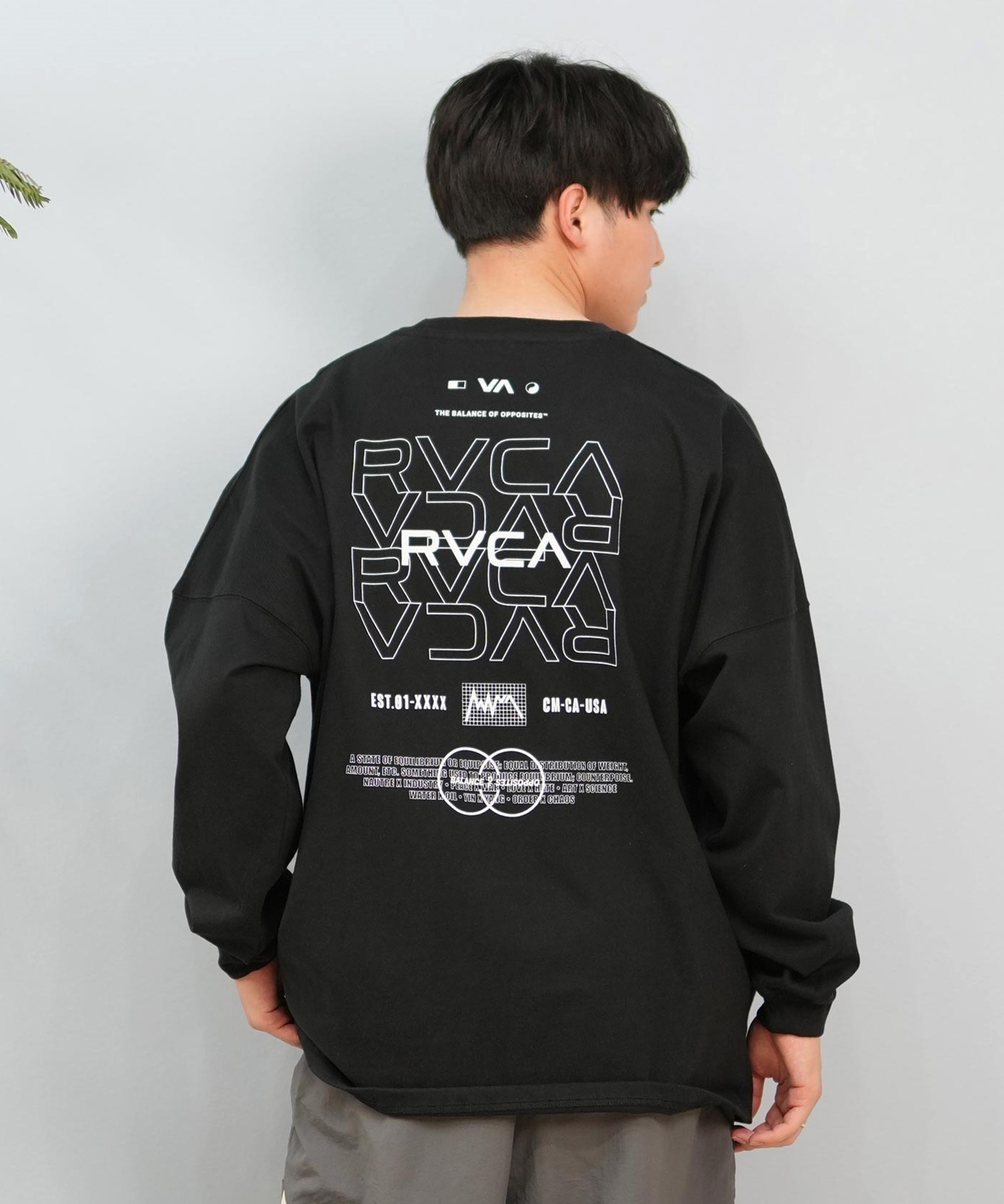 RVCA ルーカ 長袖 Tシャツ メンズ バックプリント オーバーサイズ ユニ