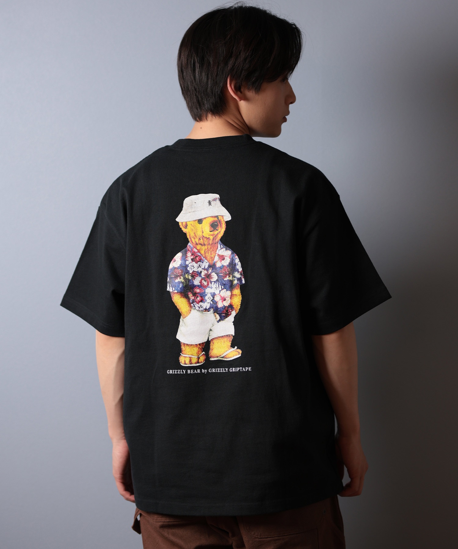 GRIZZLY グリズリー 半袖 Tシャツ メンズ バックプリント ALOHA BEAR