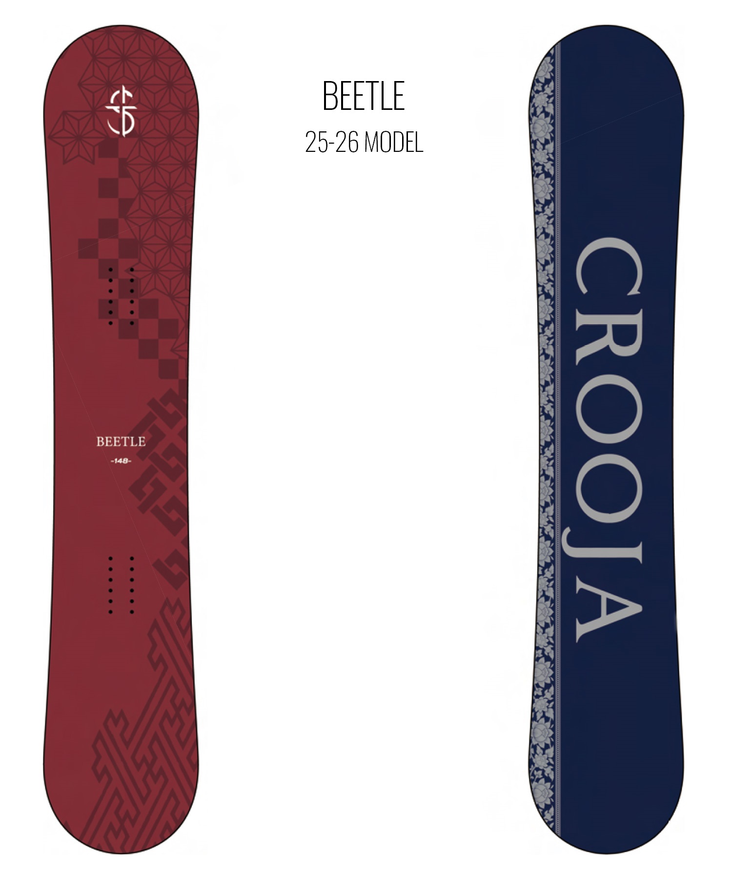 CROOJA クロージャ ビートル スノーボード 板 メンズ 25-26 MM B28