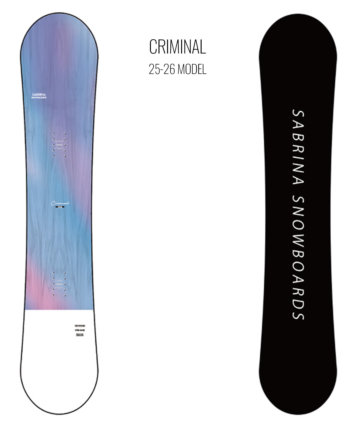 SABRINA サブリナ クリミナル スノーボード 板 レディース 25-26 MM