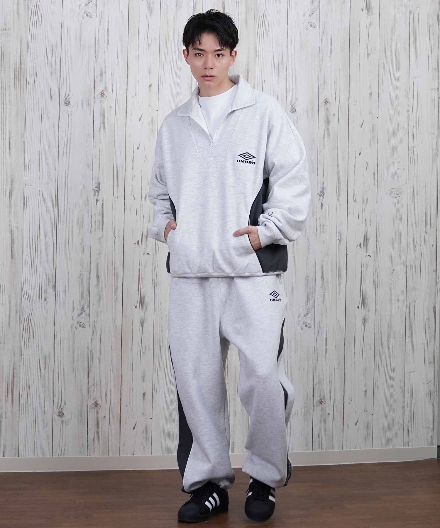 UMBRO アンブロ トレーナー ハーフジップ ユニセックス スウェット