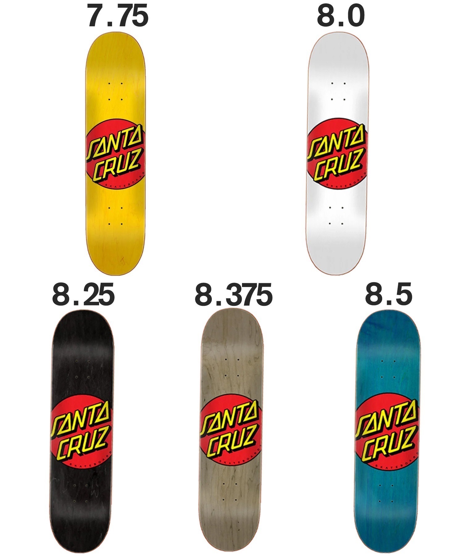 SANTA CRUZ サンタクルーズ スケートボード デッキ 7.75～8.25inch