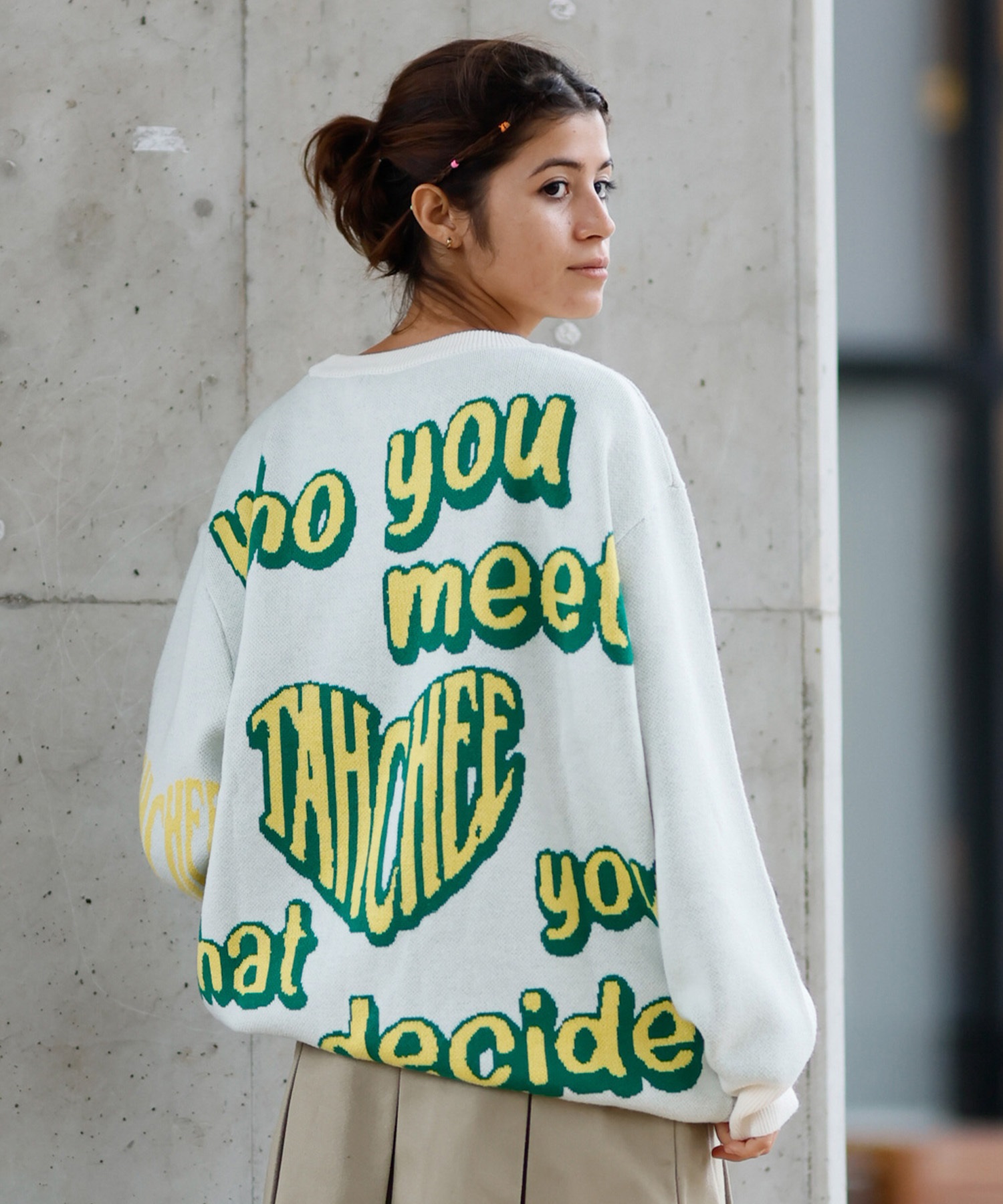 TAHCHEE ターチー ニット レディース セーター クルーネック フロント