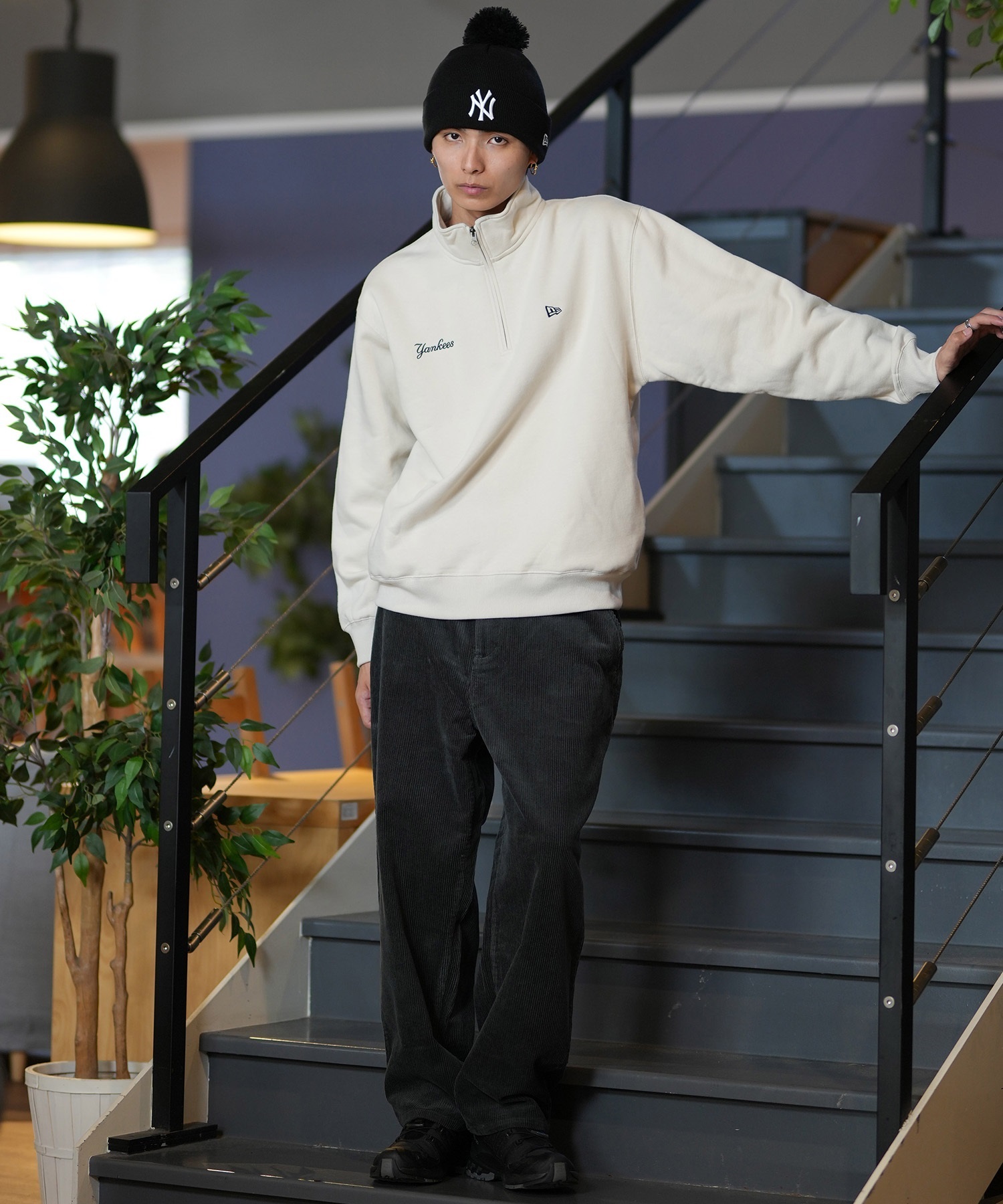 NEW ERA ニューエラ ハーフジップ トレーナー メンズ MLB ニューヨーク