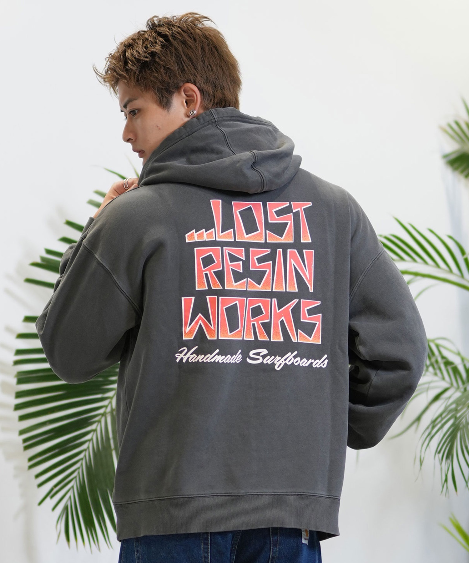 LOST ロスト パーカー プルオーバー メンズ バックプリント 裏起毛