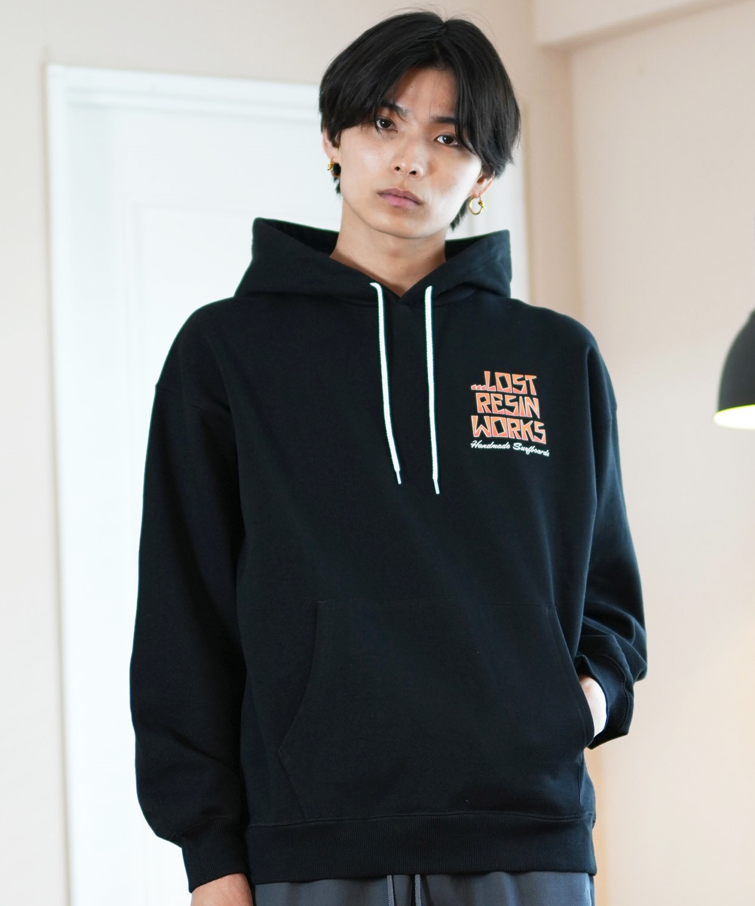 LOST ロスト パーカー プルオーバー メンズ バックプリント 裏起毛