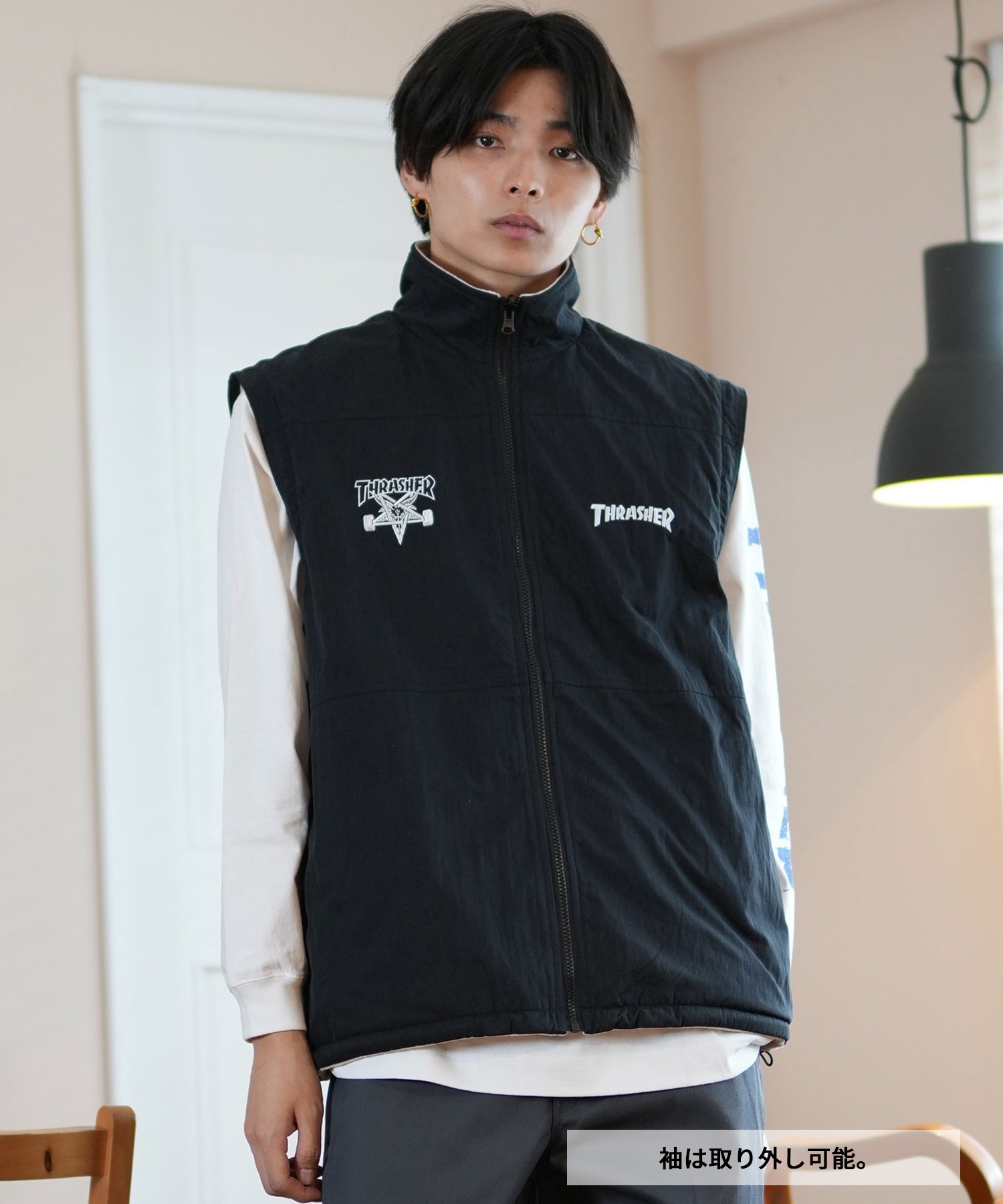 THRASHER スラッシャー アウター メンズ 4WAY ジャケット リバーシブル