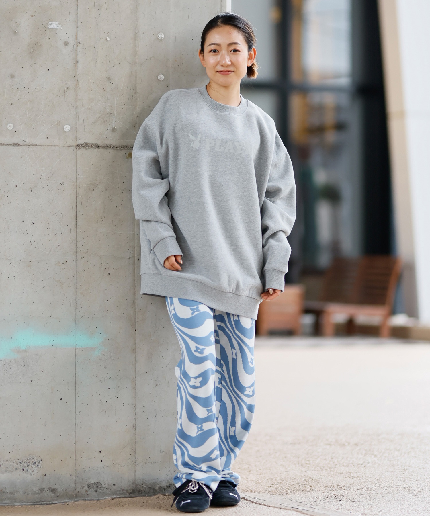 PLAYBOY プレイボーイ トレーナー クルーネック レディース スウェット