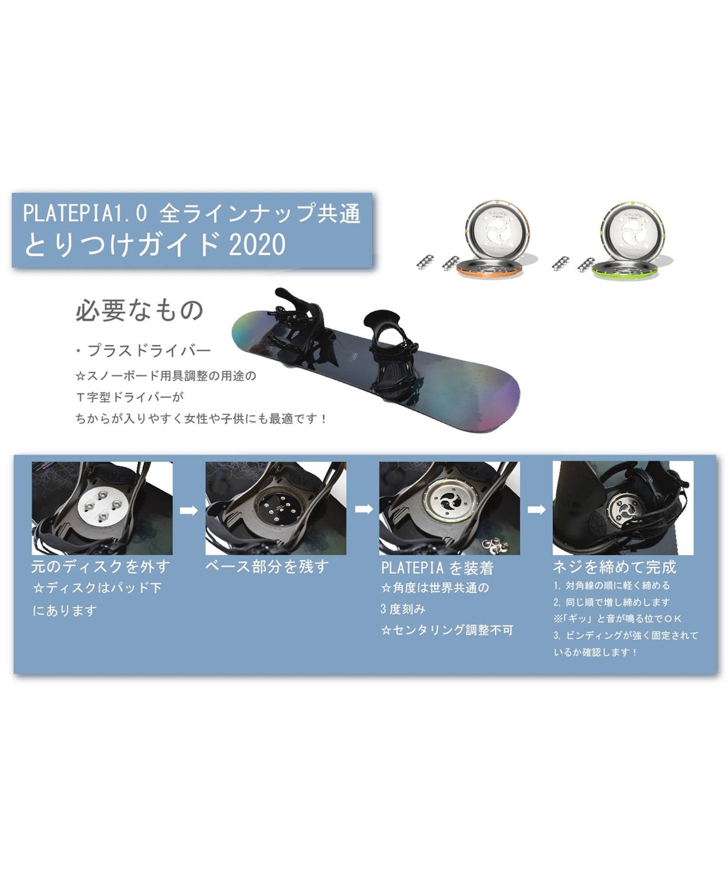 PLATEPIA プレートピア PLATEPIA1.0-NOW/JONES スノーボード ディスク