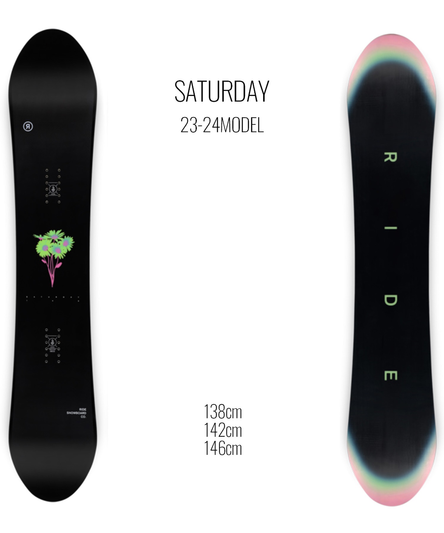 RIDE ライド サタデー スノーボード 板 レディース 23-24 KK C2