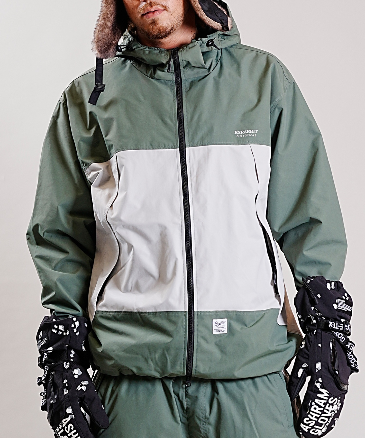 BSRABBIT ビエスラビット MMM HF WINDBREAKER HOODED スノーボード