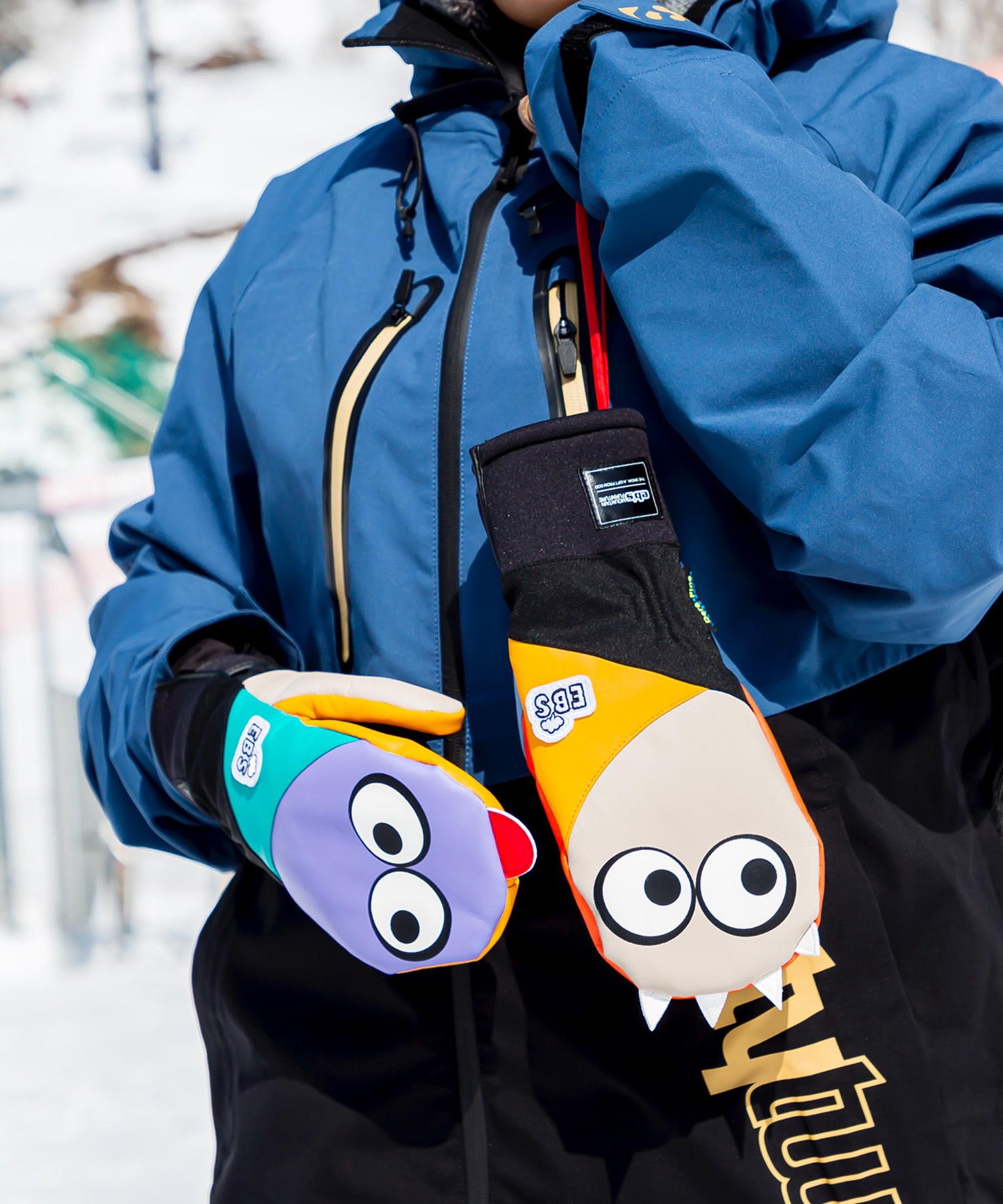 eb's エビス KEMONO CHAN ミトン スノーボード グローブ ユニセックス