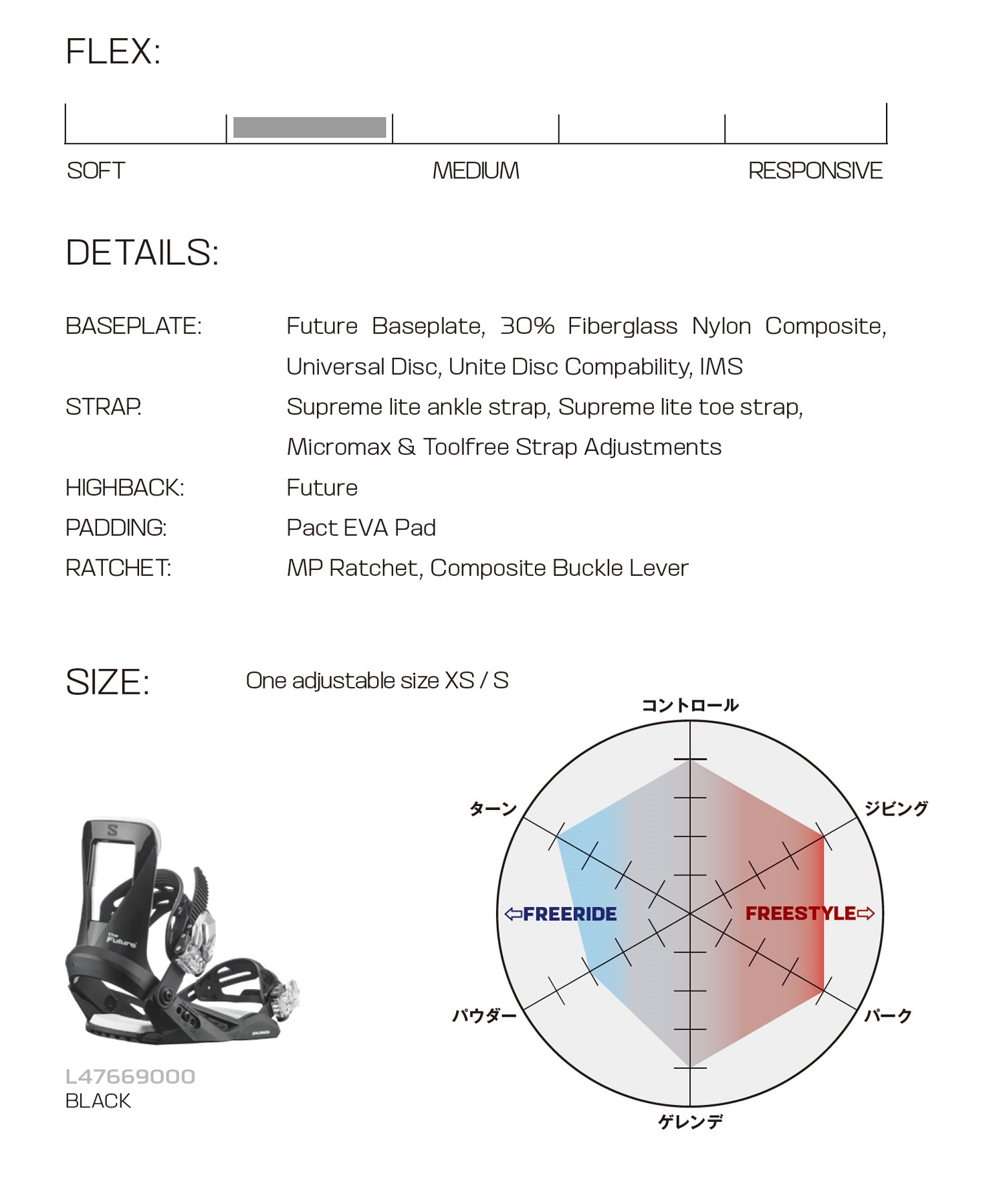 SALOMON サロモン FUTURE スノーボード バインディング ビンディング