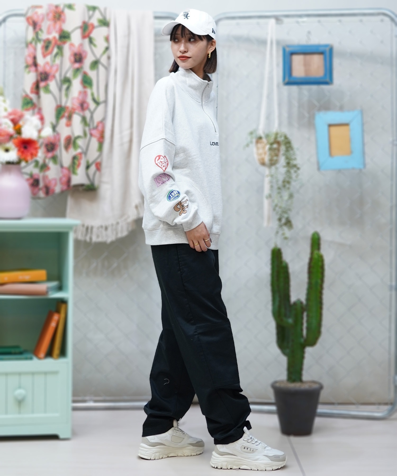 ムラサキスポーツ限定】LOVE BOAT ラブボート レディース ハーフジップ