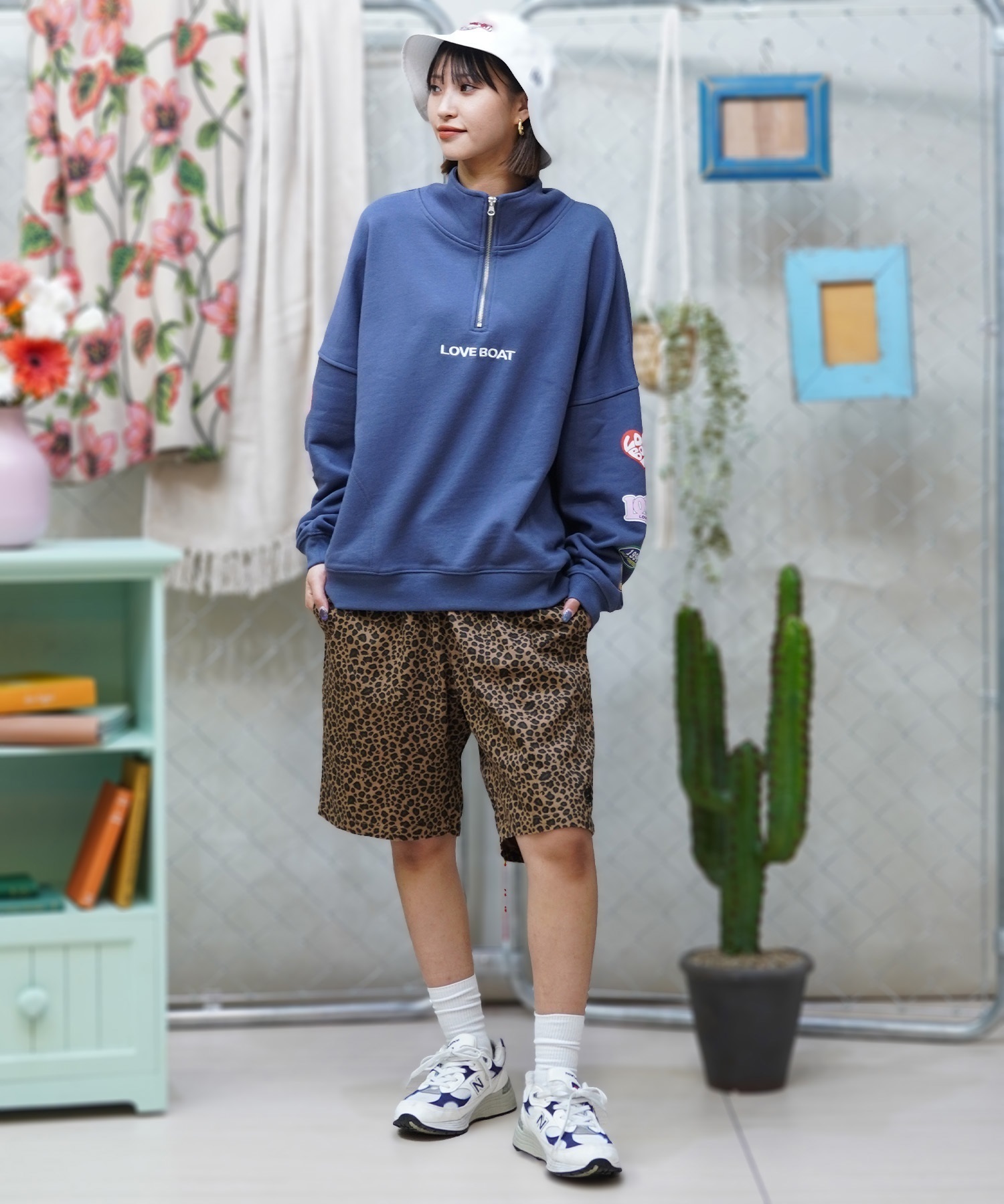 ムラサキスポーツ限定】LOVE BOAT ラブボート レディース ハーフジップ