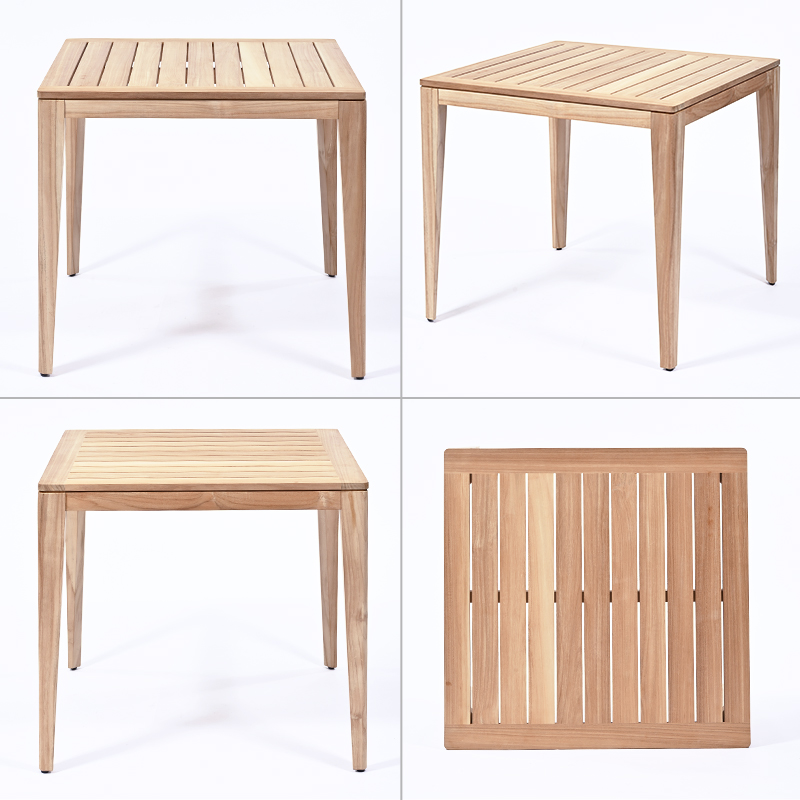 GARDEN ダイニングテーブル チーク無垢材 無塗装 PURO 80cm幅 T5000XX