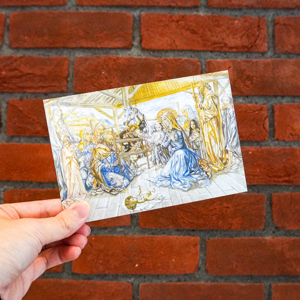 ポストカード 平和の聖母礼拝堂内部に描かれたフレスコ画 キリスト降誕