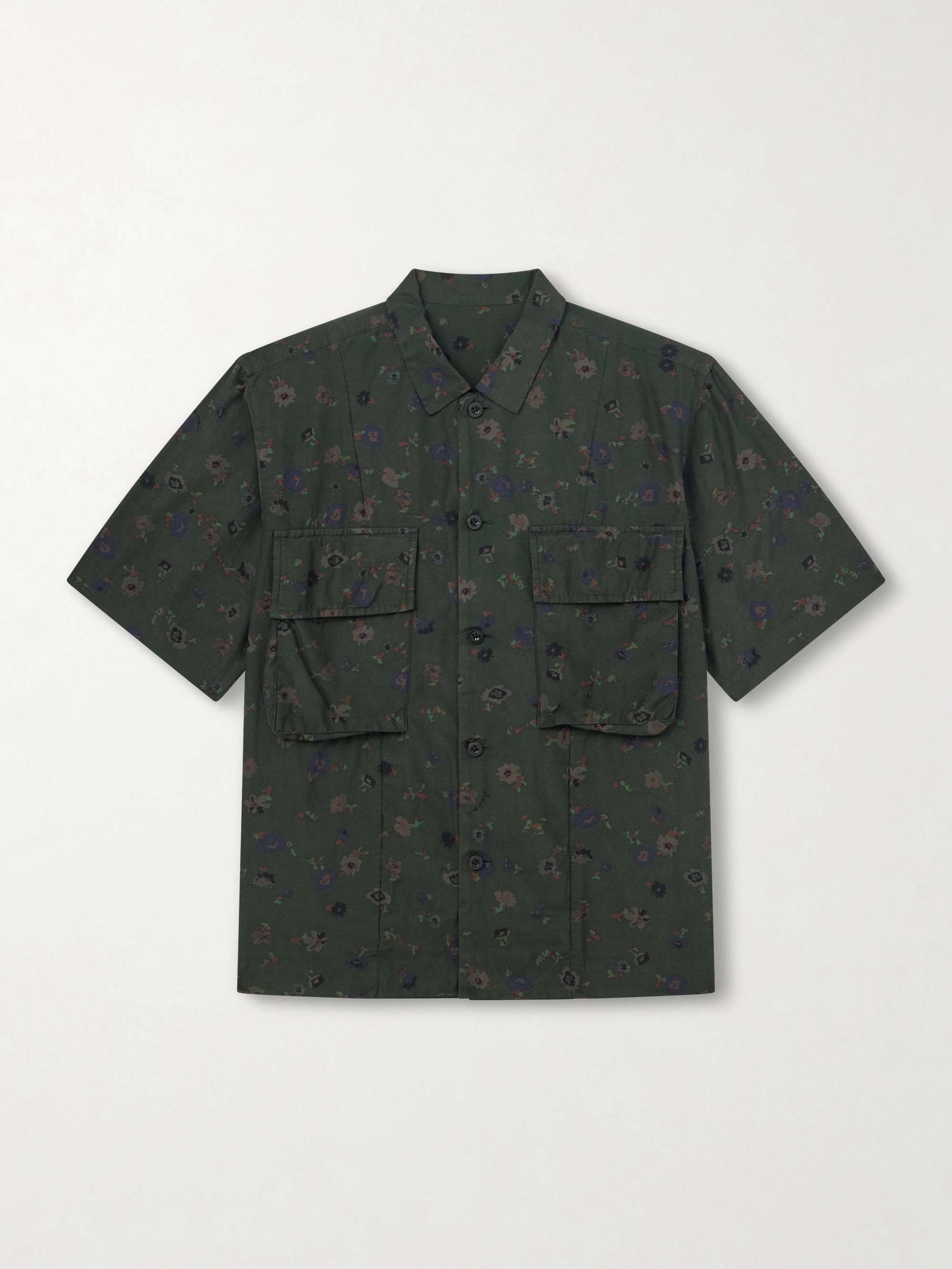 SACAI Layered Floral-Print Woven Shirt for Men | MR PORTER