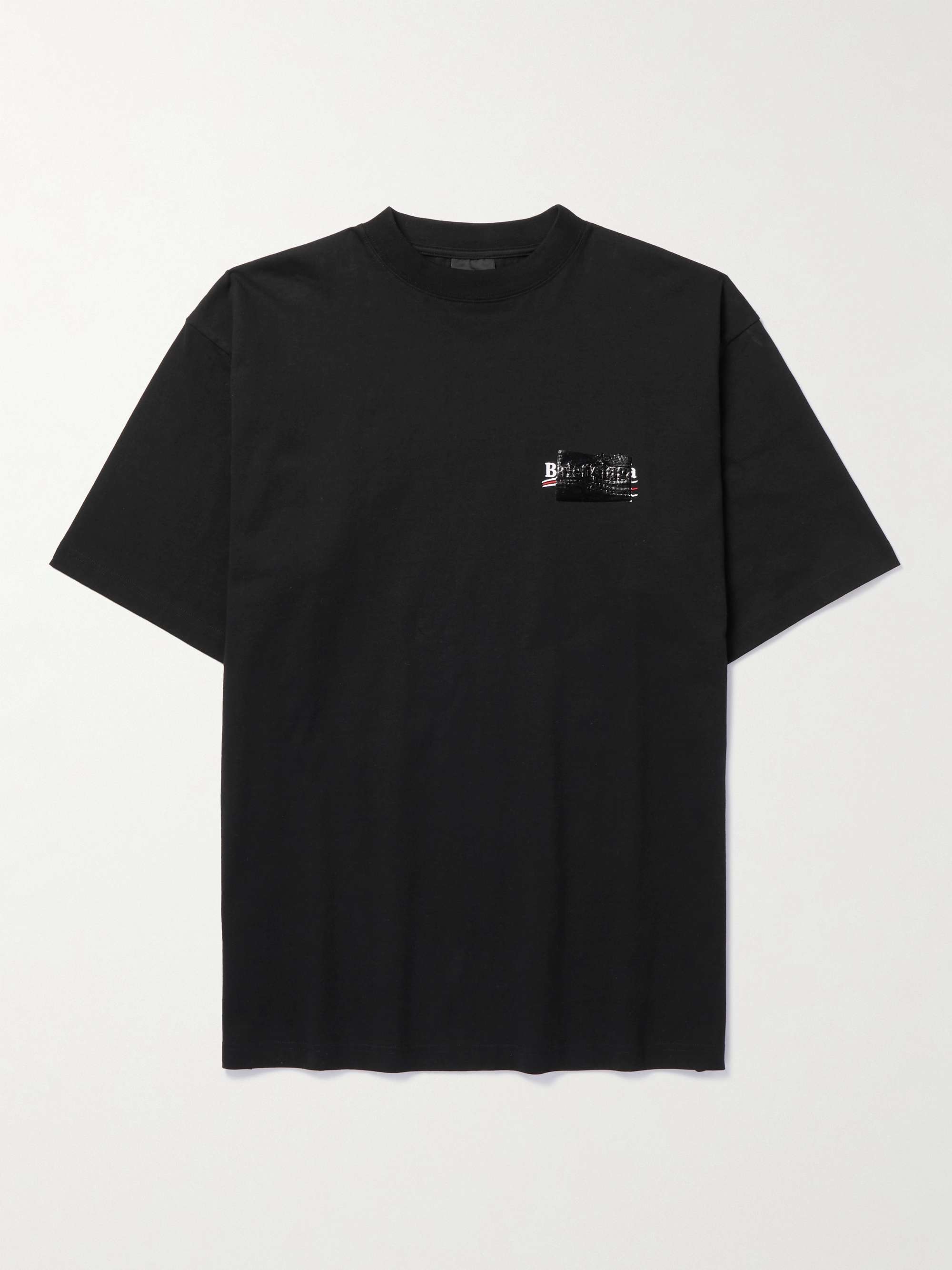 BALENCIAGA Gaffer Oversized Logo-Embroidered Appliquéd Cotton