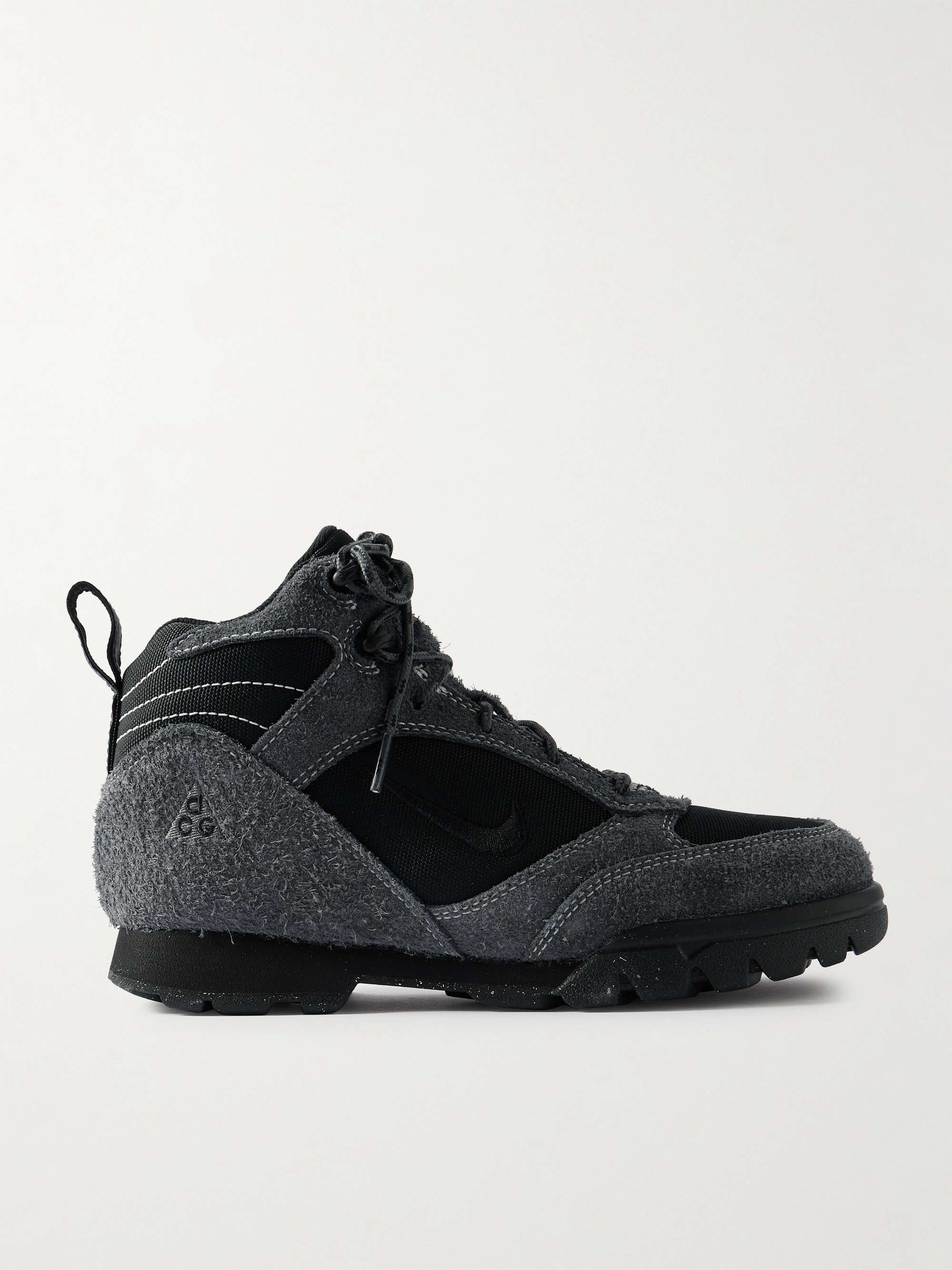 NIKE ACG Torre Mid Mesh and Brushed-Suede Sneakers for Men | MR PORTER