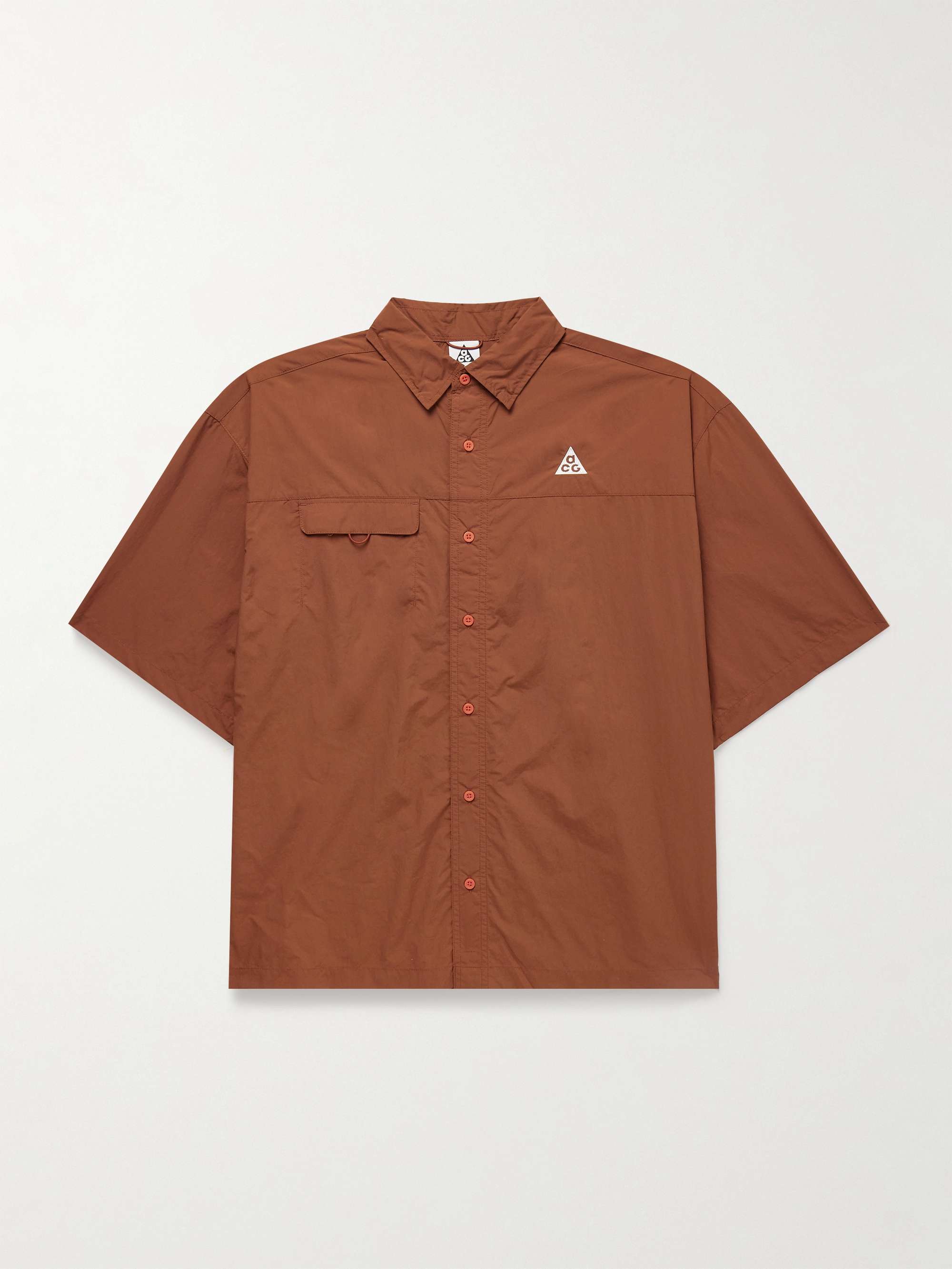 NIKE ACG Orb Weaver Oversized Logo-Embroidered Nylon Shirt for Men