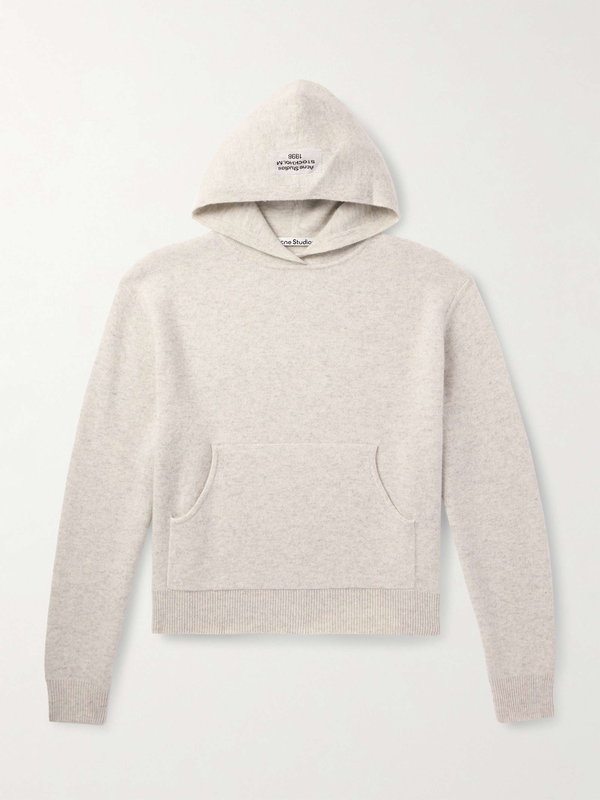 ACNE STUDIOS Logo-Appliquéd Cashmere-Blend Hoodie for Men | MR PORTER