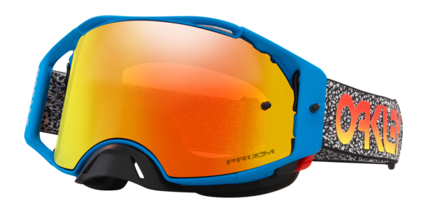 Oakley Airbrake MX Goggles Blue Crackle Strap/Prizm MX Torch