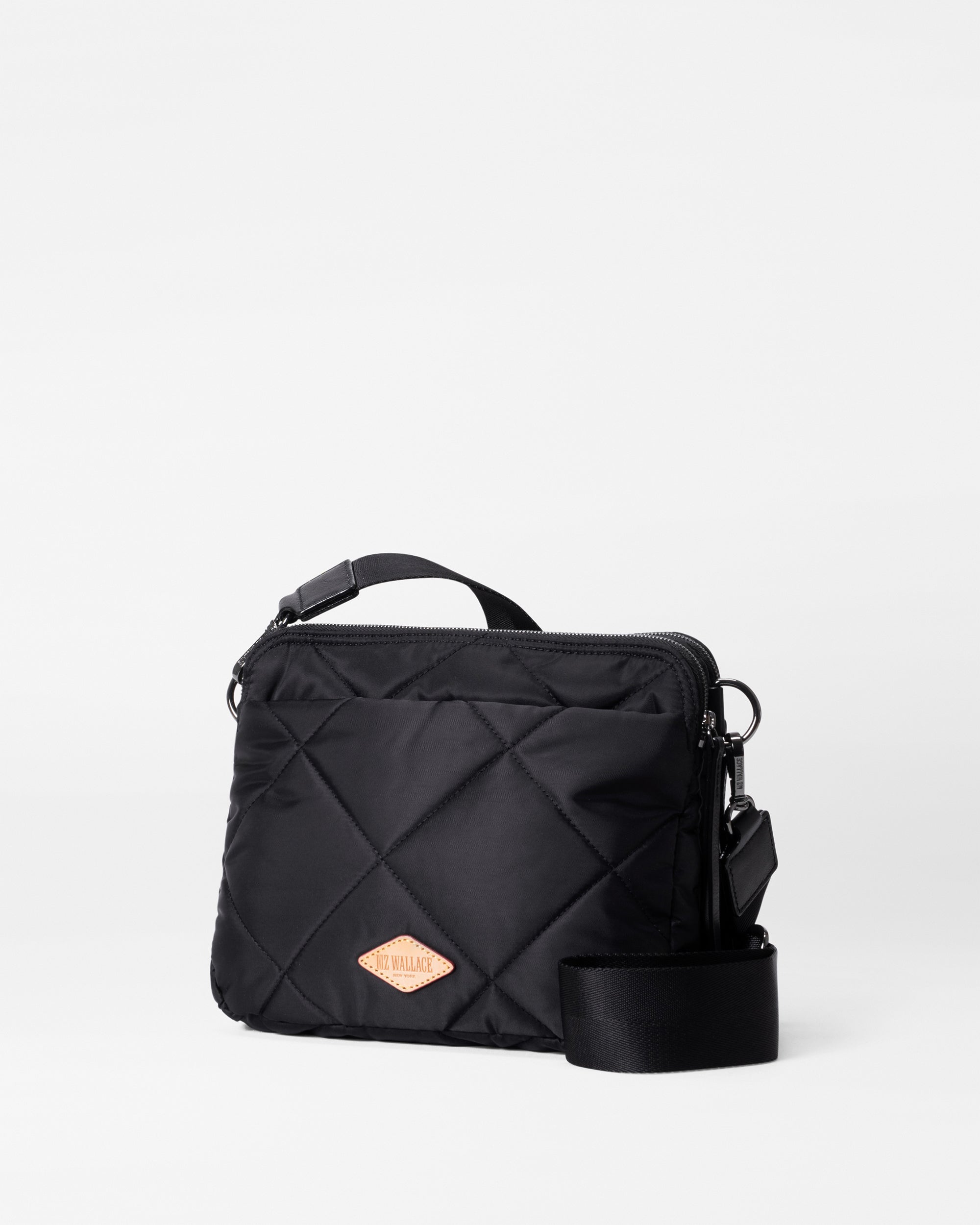 Quilted Black Crossbody Square Bag | MZ Wallace