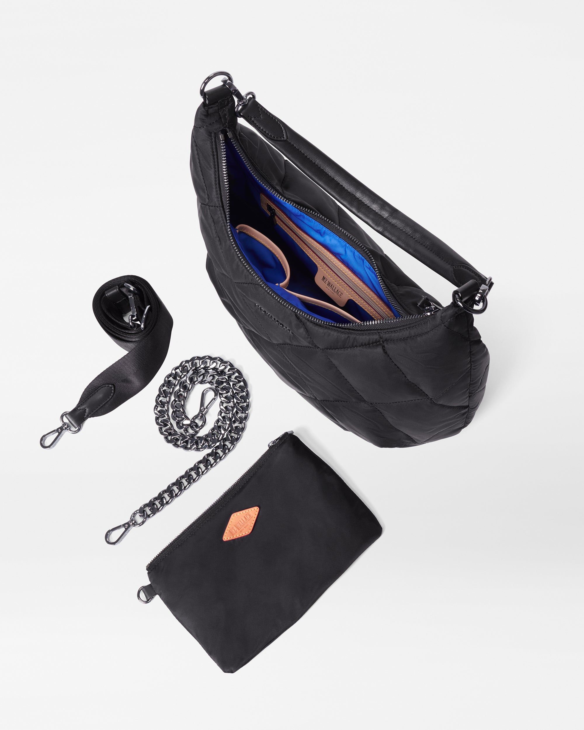 Black Quilted Shoulder Bag | MZ Wallace
