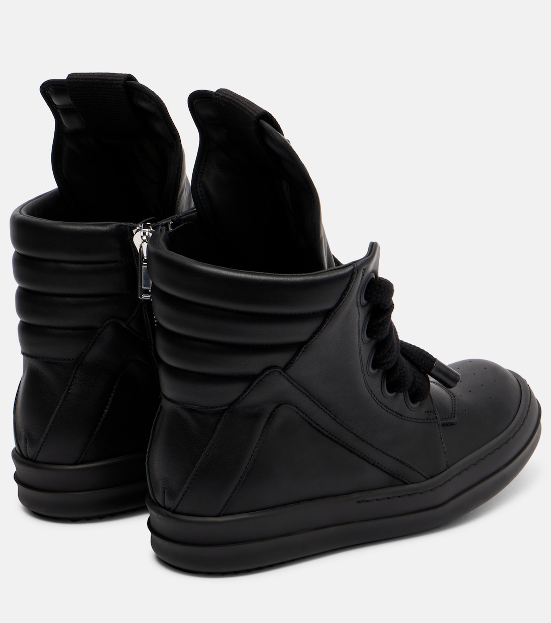 Jumbolace Geobasket leather sneakers in black - Rick Owens | Mytheresa