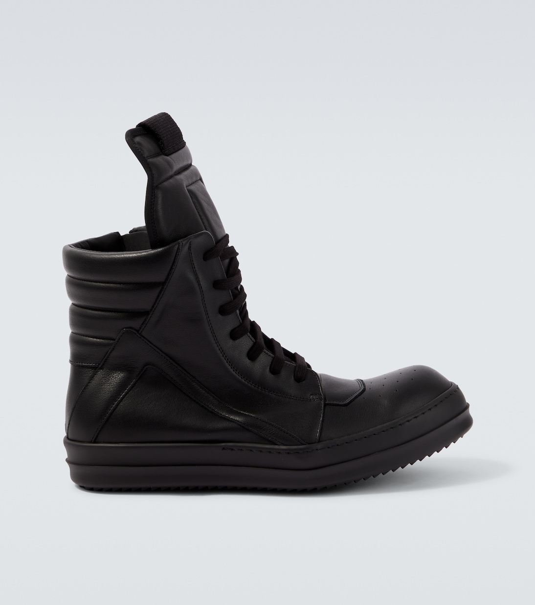 Geobasket leather high-top sneakers in black - Rick Owens | Mytheresa