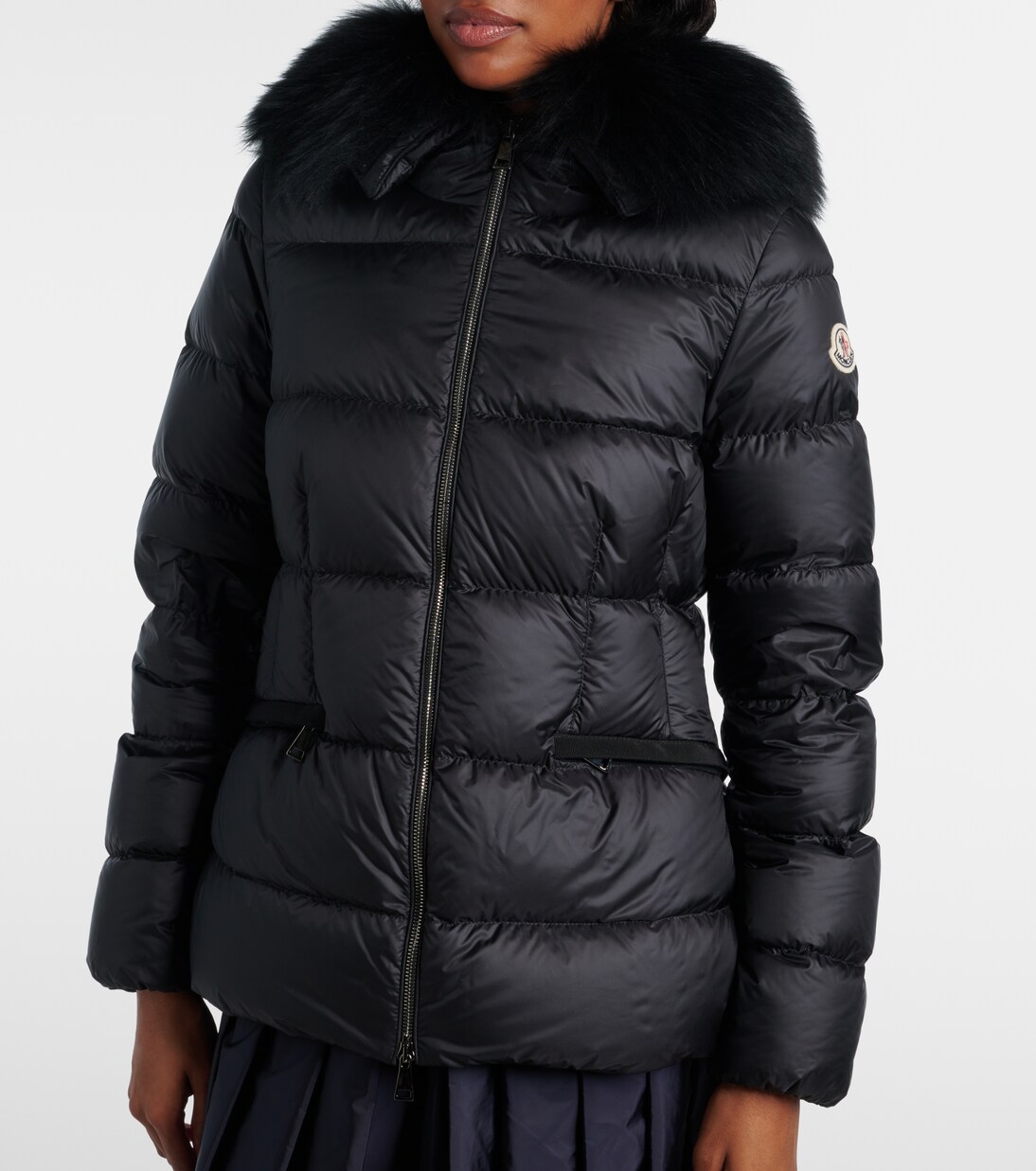 Boed shearling-trimmed down jacket in black - Moncler | Mytheresa