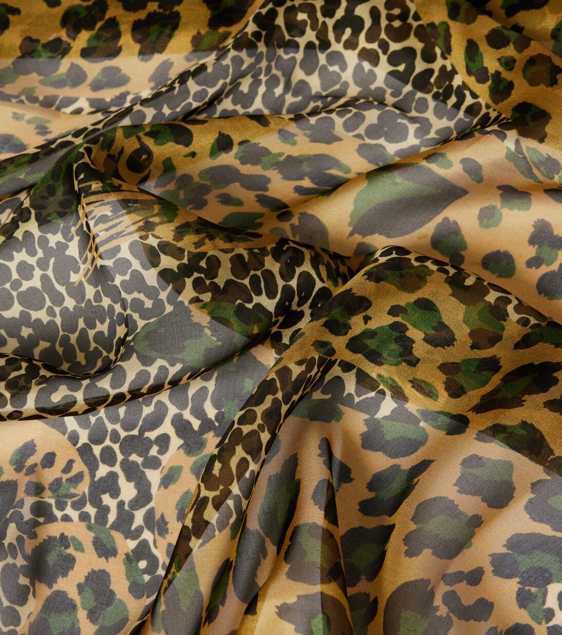 Leopard-print silk scarf in brown - Saint Laurent | Mytheresa